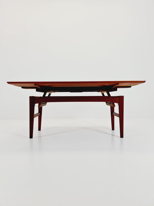 Danish Teak Coffee Table /Dining Table Elvator by Niles Bach for Randers , 1960s