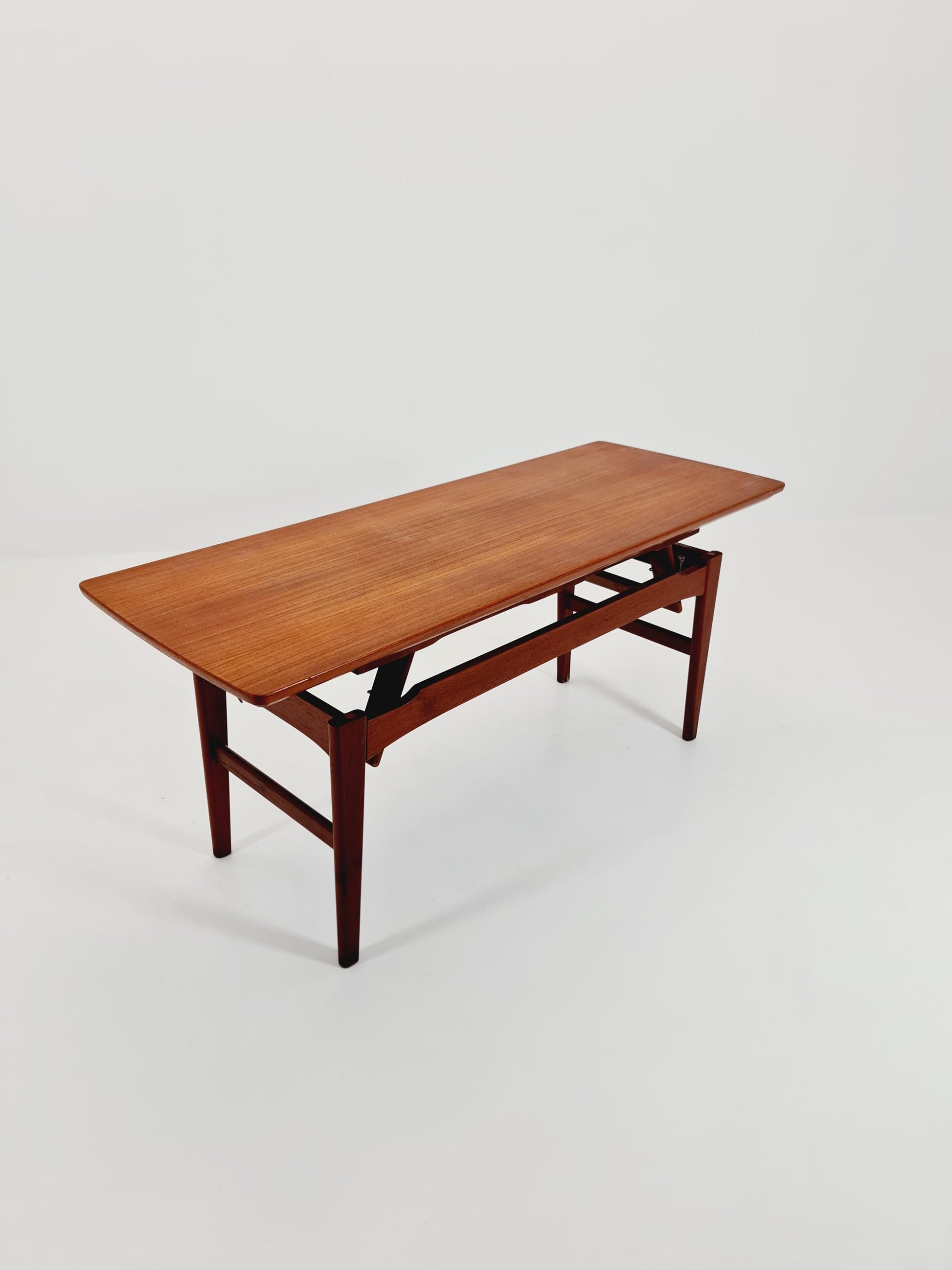 Danish Teak Coffee Table /Dining Table Elvator by Niles Bach for Randers , 1960s