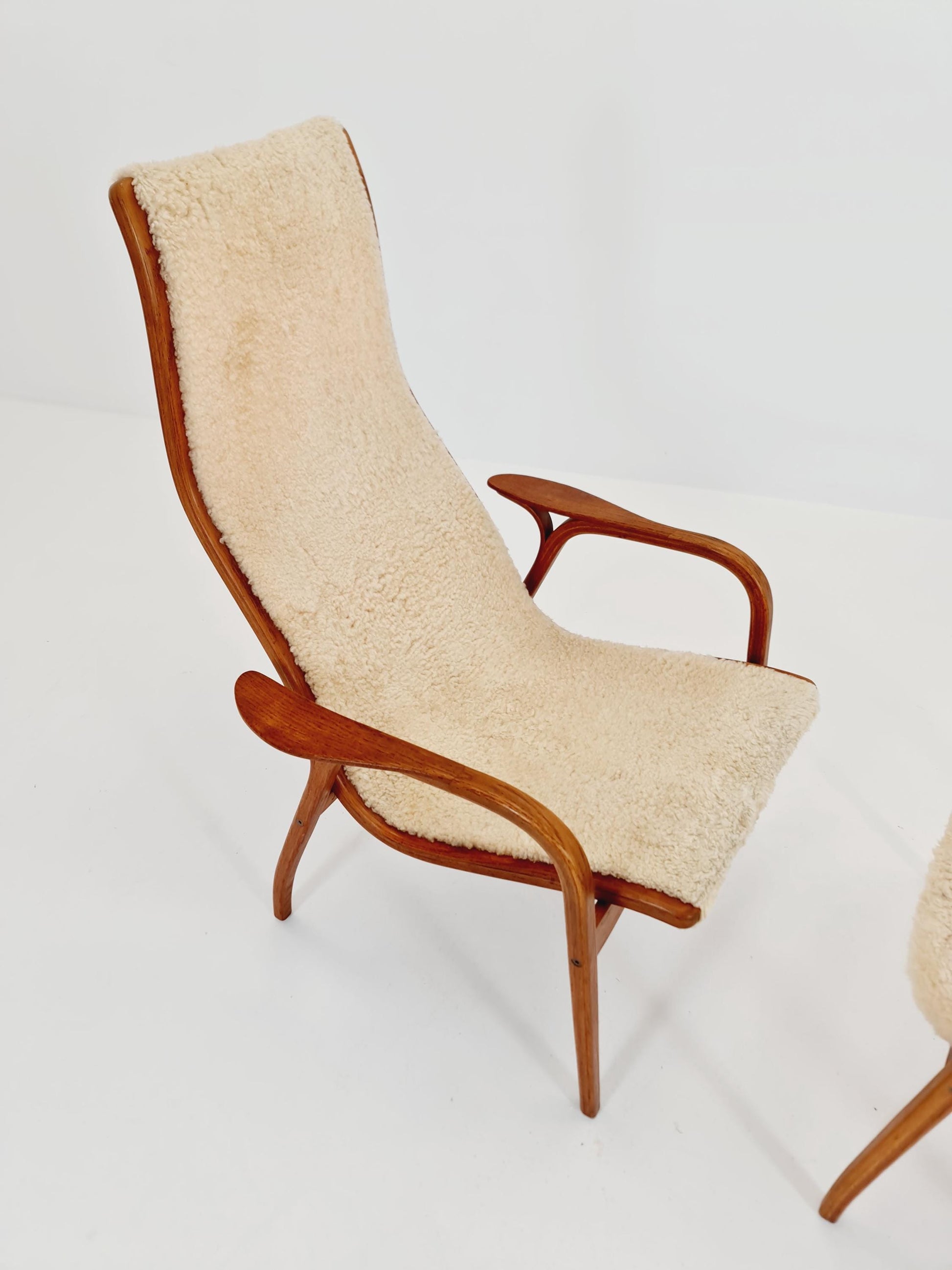 Mid century Lamino Armchair and foot stool By Yngve Ekstöm For Swedese 1960