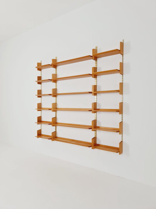 Mid century German Solid Ash wood shelf-system by WK Möbel, 1950s
