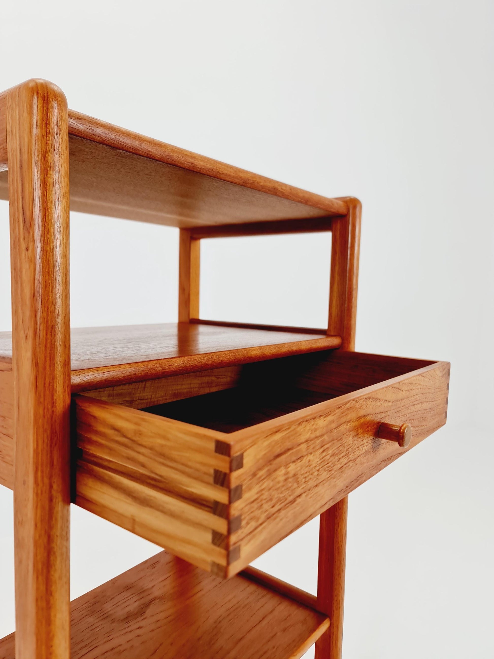 Danish freestanding solid teak vintage bookshelf / book case teak by Aksel Kjersgaard , 1970s