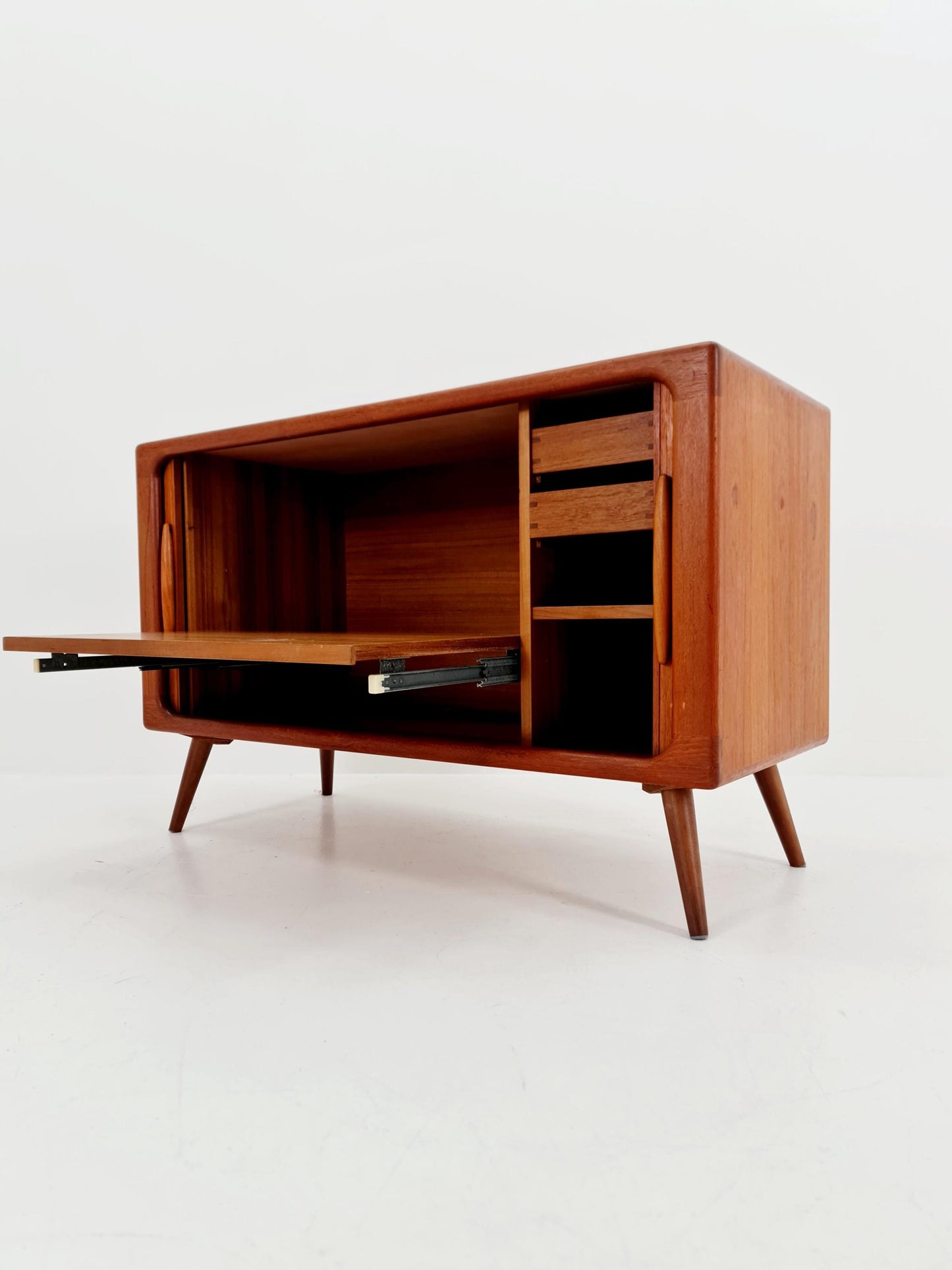 Mid century Solid Danish teak hallway cabinet, Record cabinet By Dyrlund 1960s