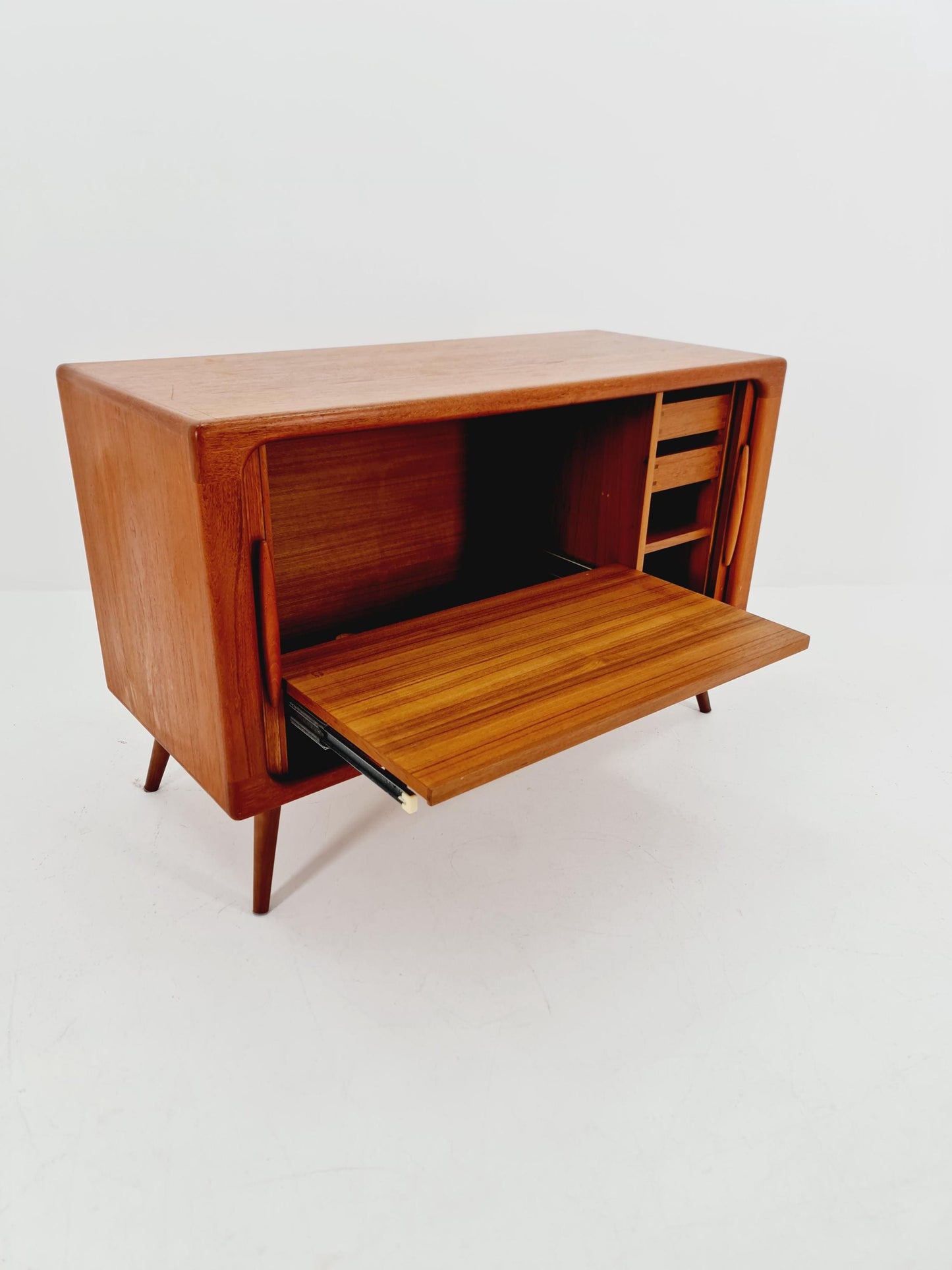 Mid century Solid Danish teak hallway cabinet, Record cabinet By Dyrlund 1960s