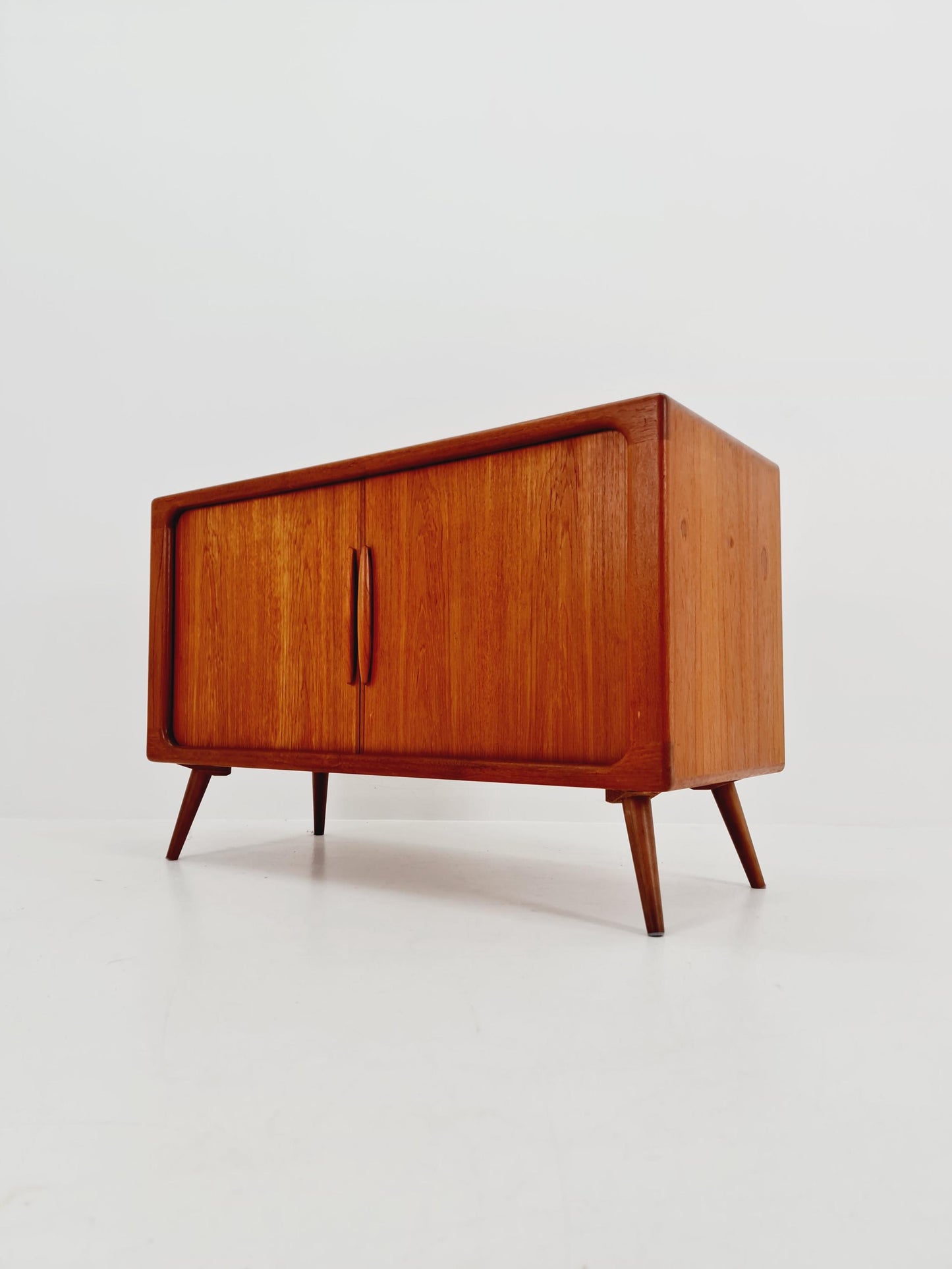 Mid century Solid Danish teak hallway cabinet, Record cabinet By Dyrlund 1960s