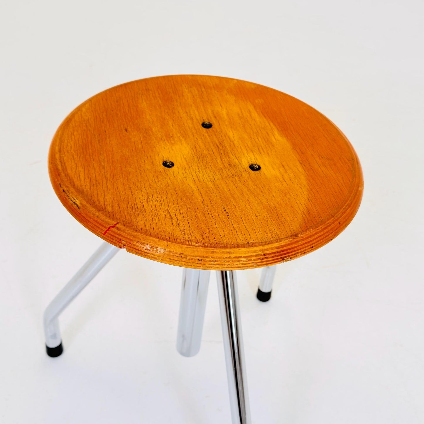 Mid Century Modern Industrial Tripod Stool 1980s Italy – Bauhaus Swivel Adjustable