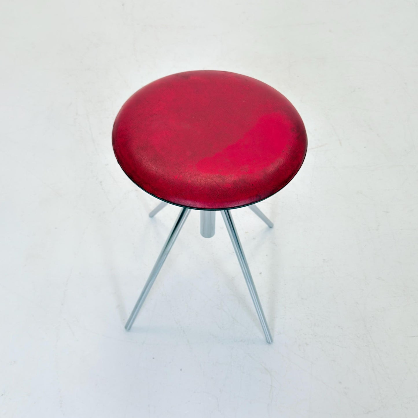 Mid Century Modern Industrial Tripod Stool 1980s Italy – Bauhaus Swivel Adjustable
