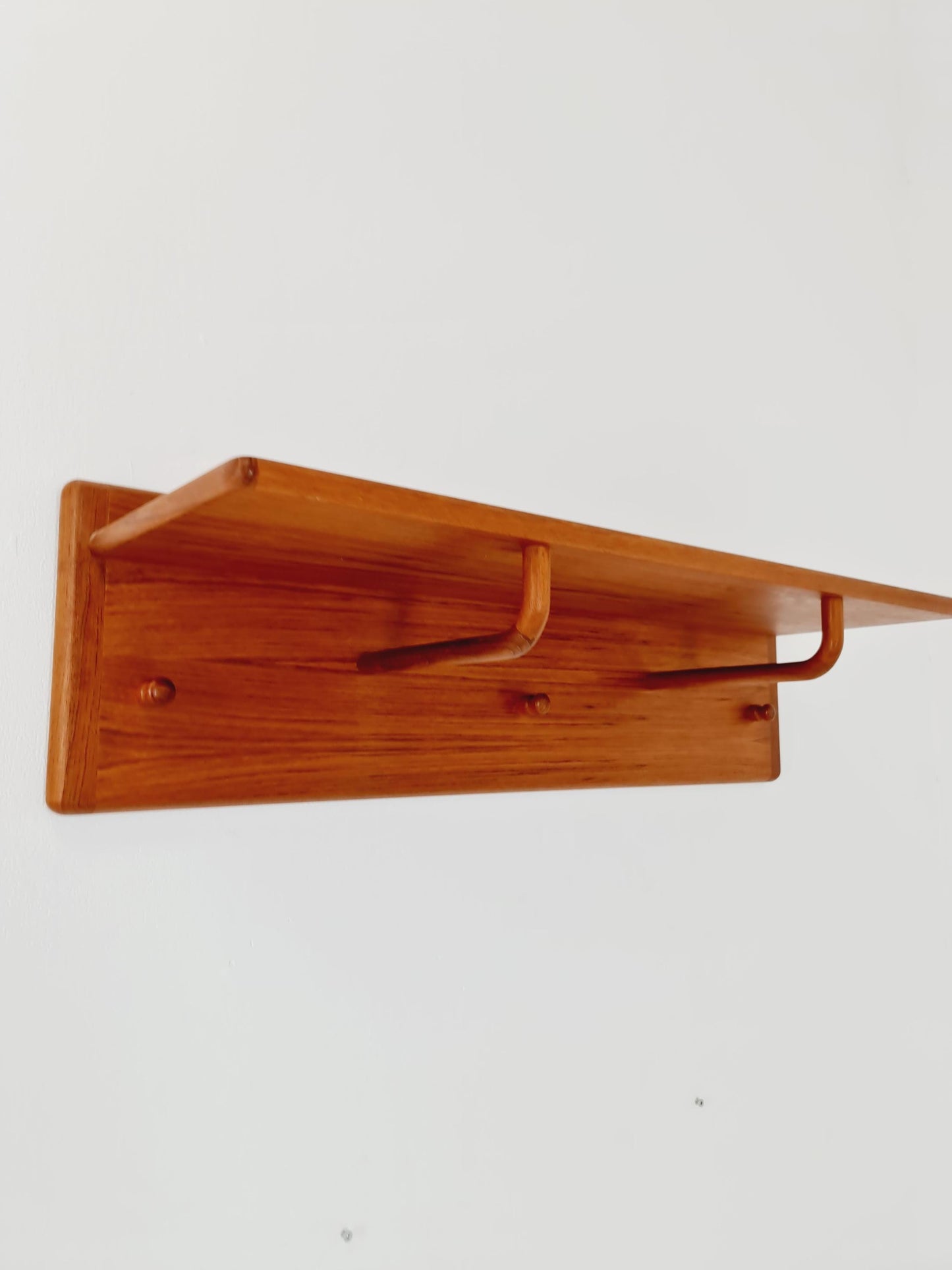 Mid century Danish Wardarobe Set with Mirror By Silkborg Møbelfabrik, teak wall coat rack 1960s