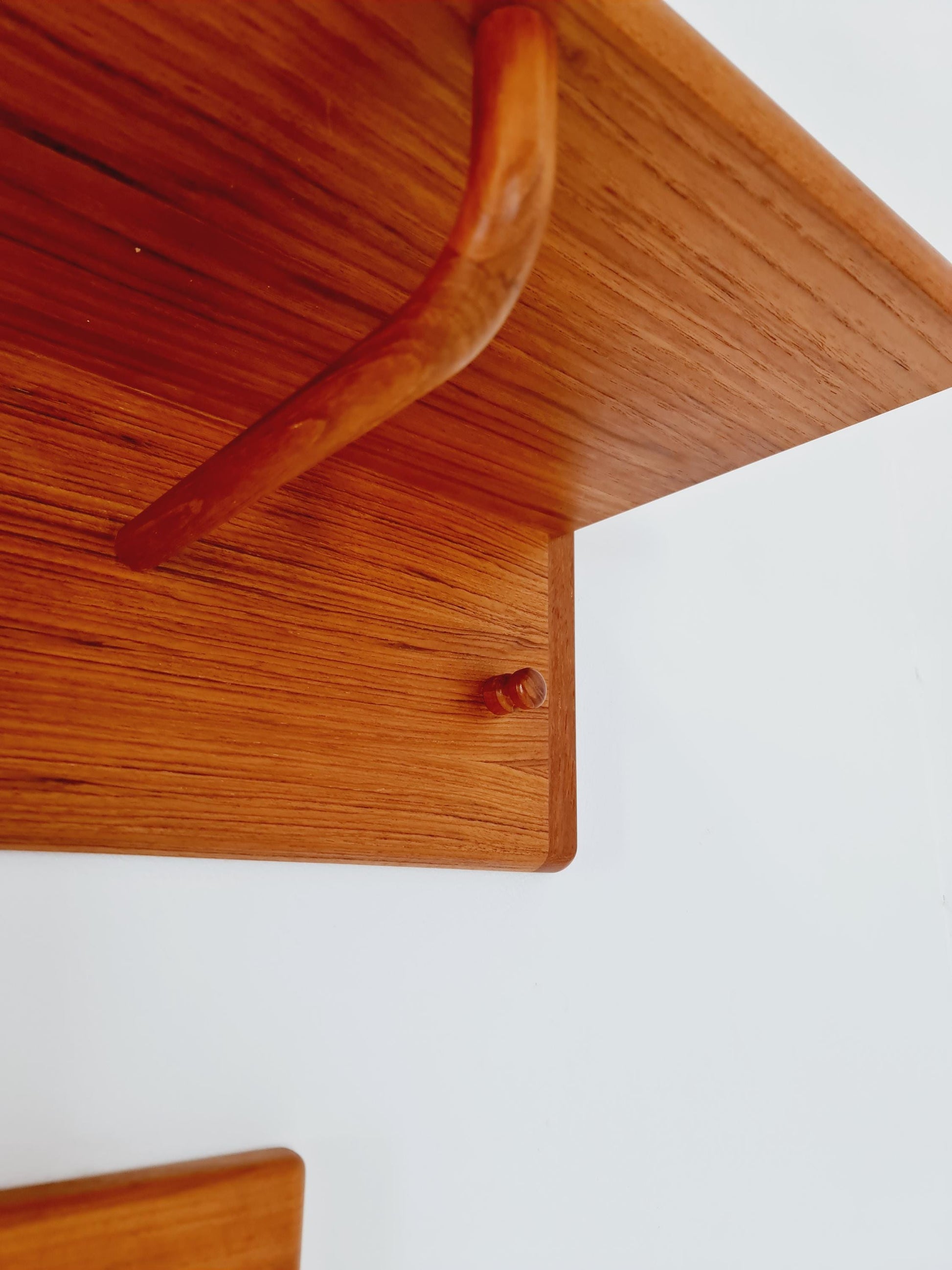 Mid century Danish Wardarobe Set with Mirror By Silkborg Møbelfabrik, teak wall coat rack 1960s