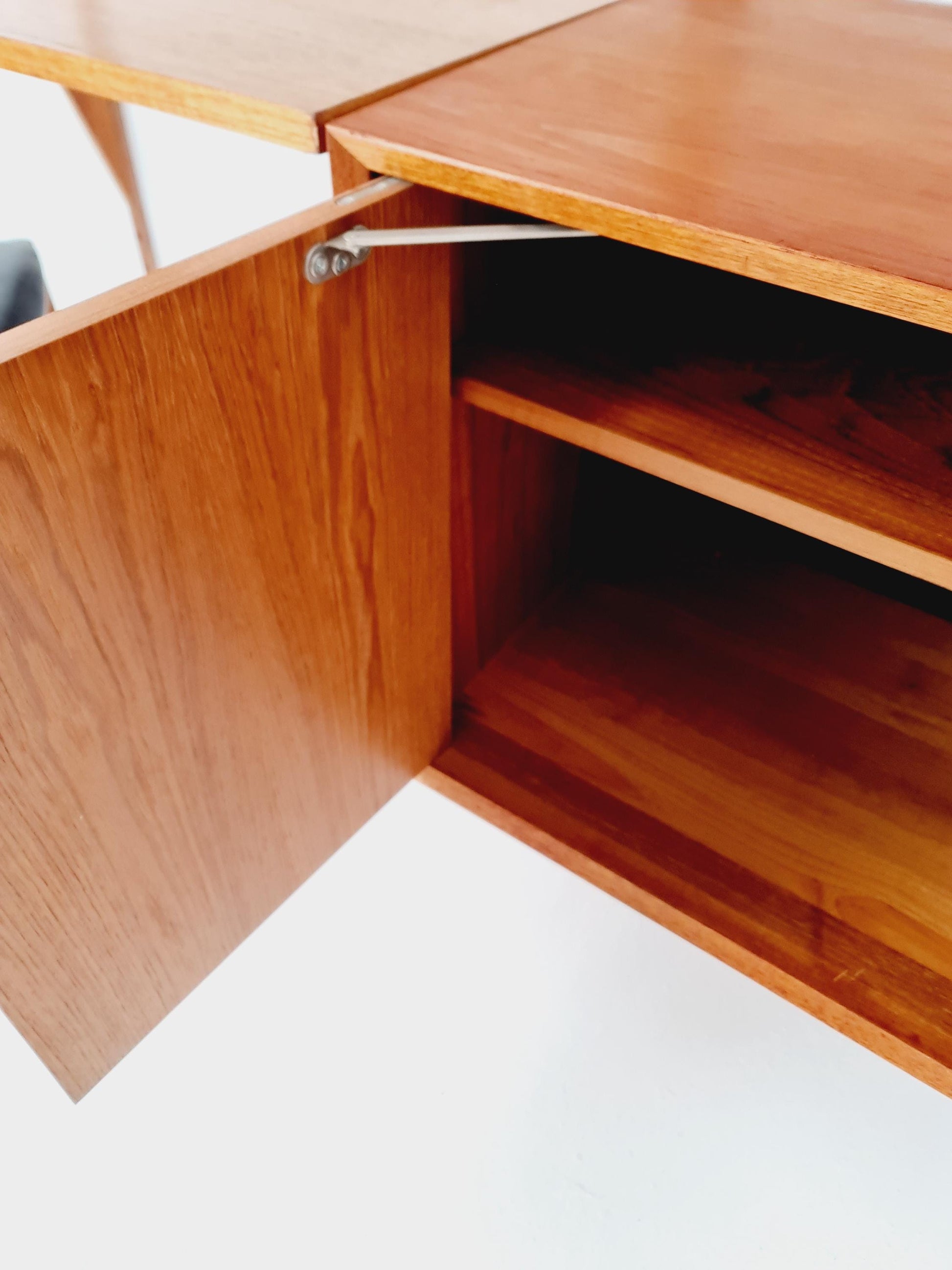 Mid century Danish Teak Wall Unit with cabinet /Desk and vitrine by Poul Cadovius for Royal,Denmark, 1960s
