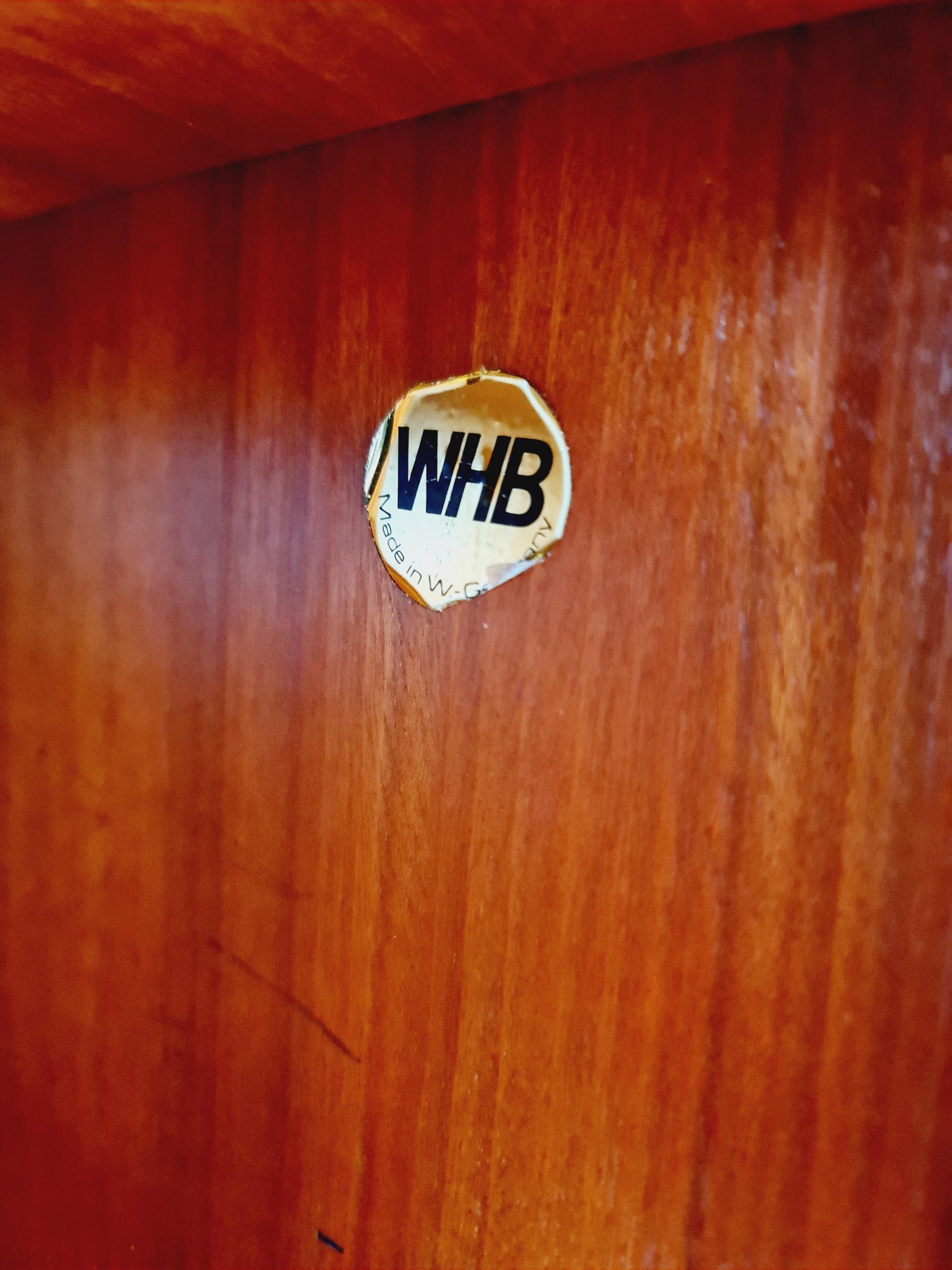 Free standing String shelf-system, bookcase with cabinet and lighting teak by WHB Germany, 1950s