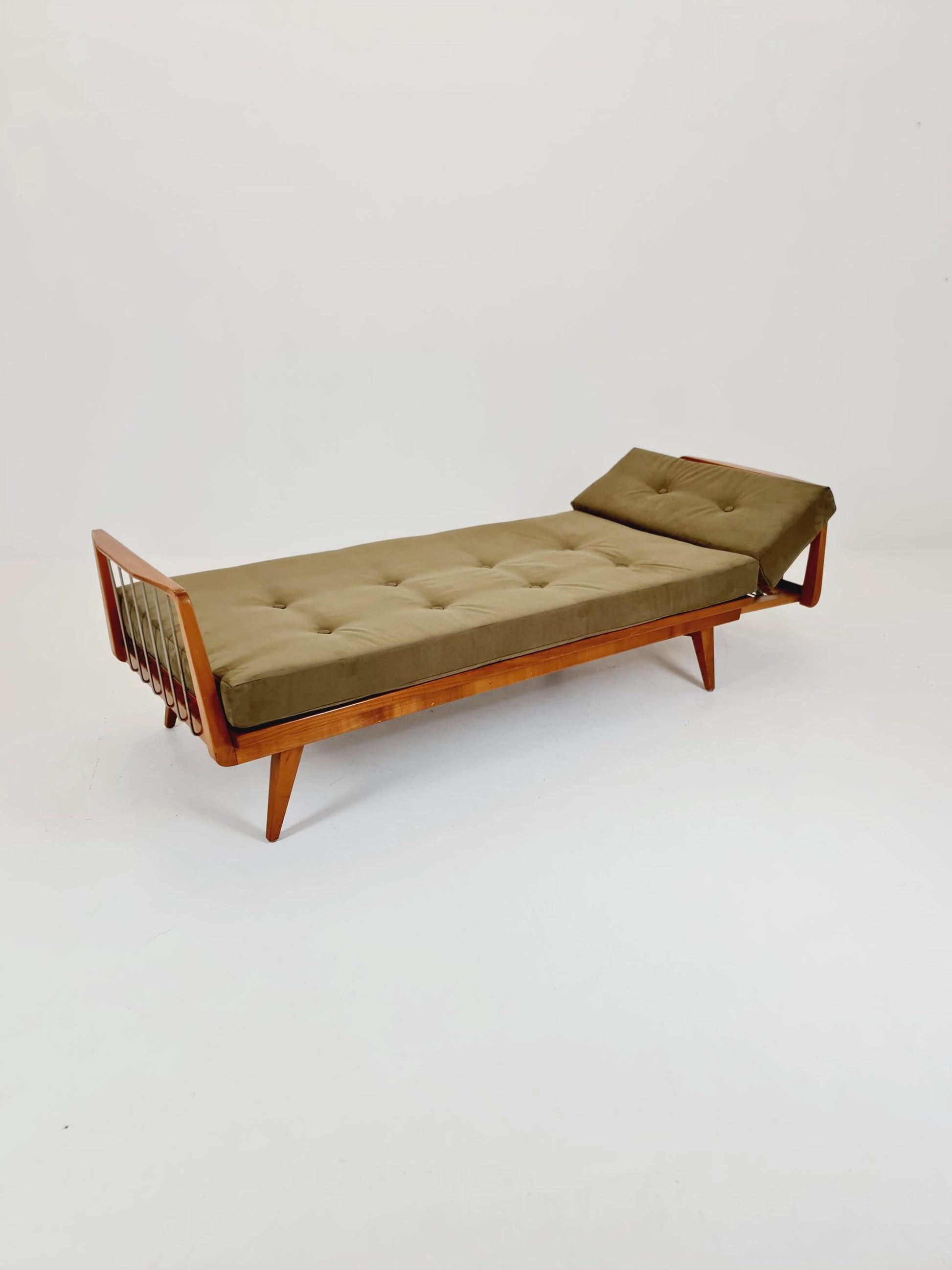 Midcentury Stella Sofa Ash wood Daybed by Walter Knoll , Germany, 1950s