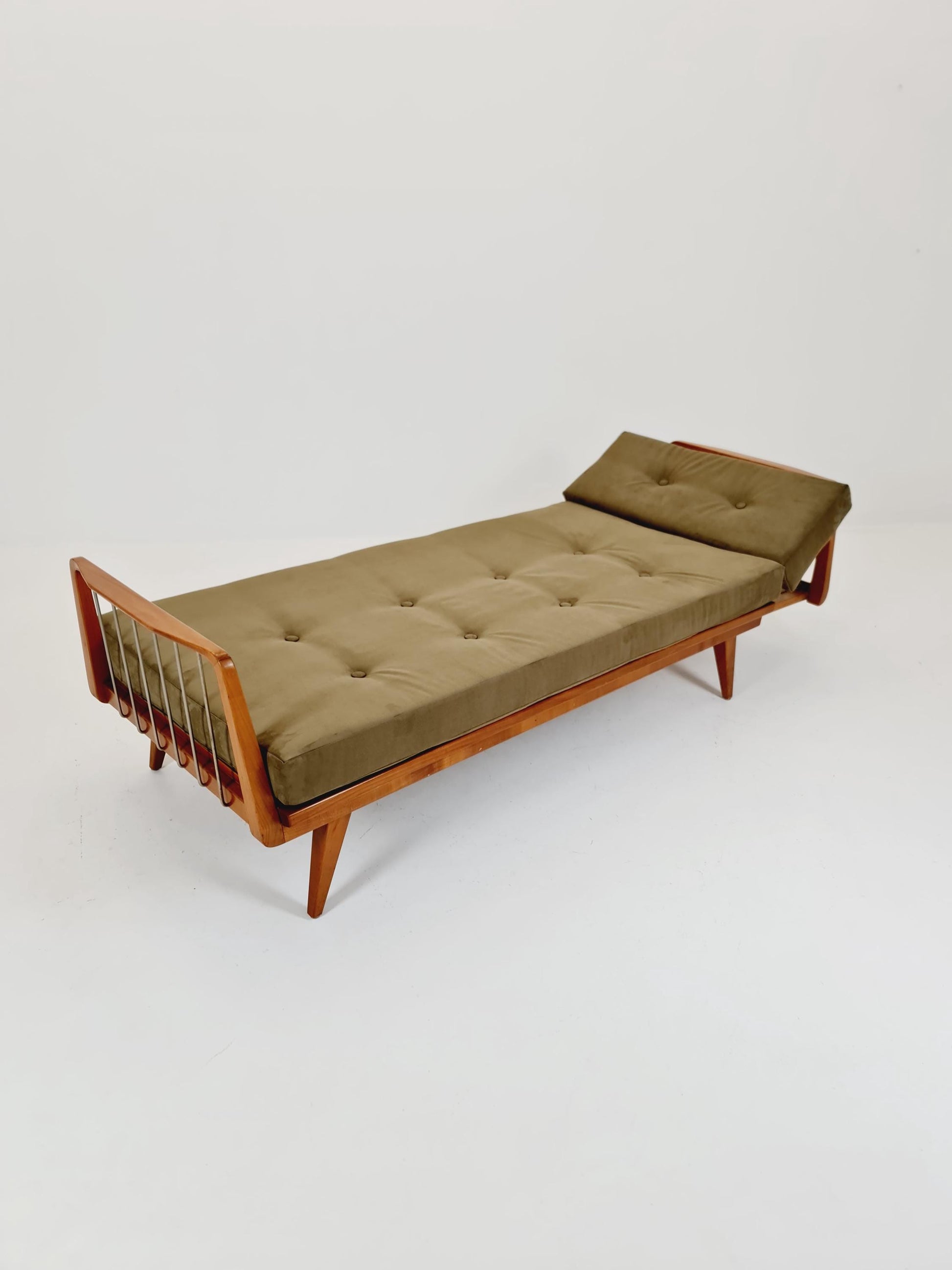 Midcentury Stella Sofa Ash wood Daybed by Walter Knoll , Germany, 1950s