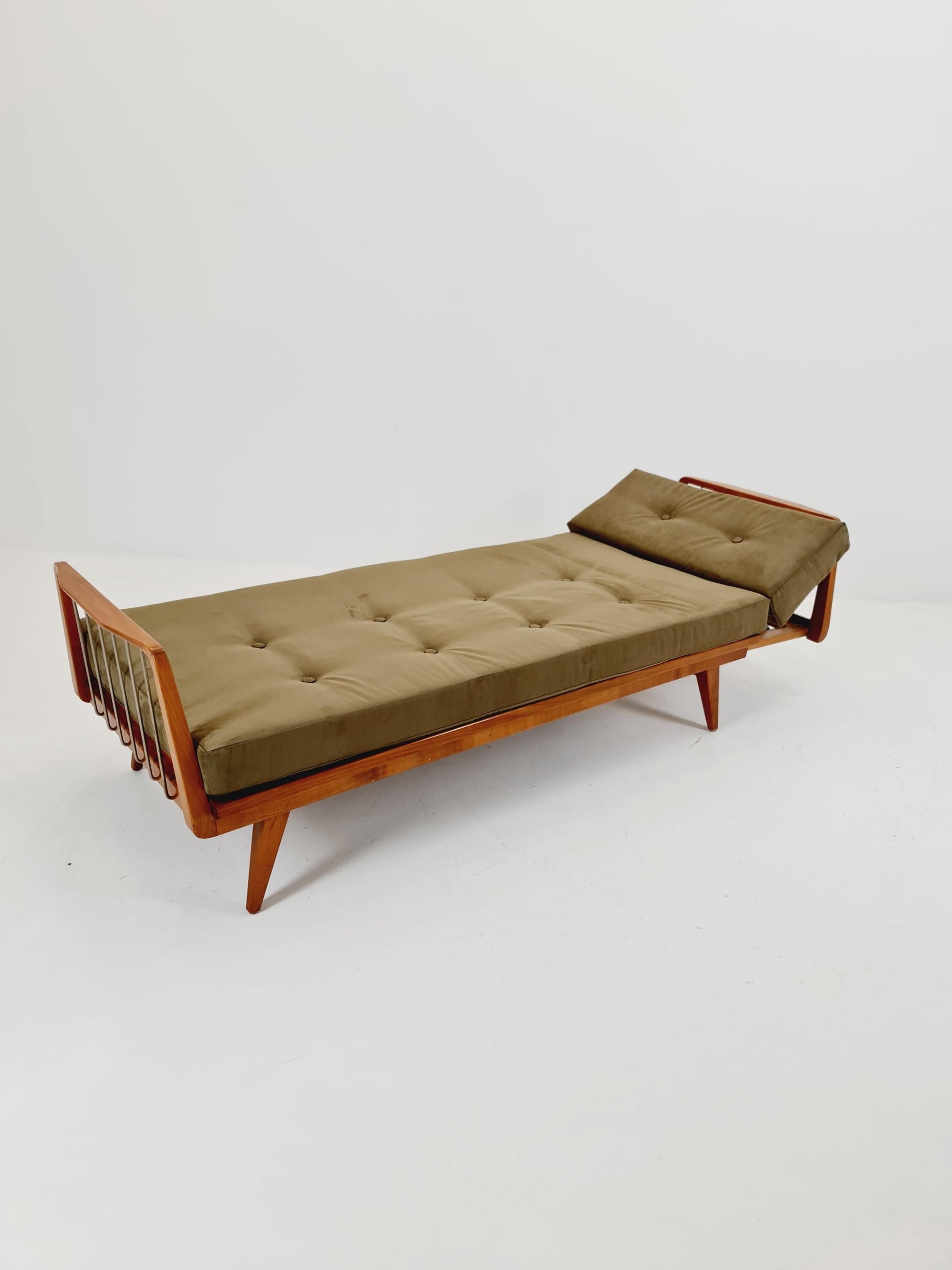 Midcentury Stella Sofa Ash wood Daybed by Walter Knoll , Germany, 1950s