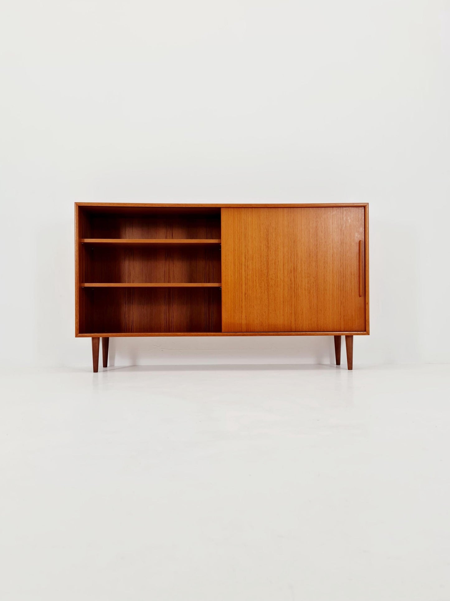 Midcentury vintage Highboard teak German cabinet book case By WK Möbel ,1960s