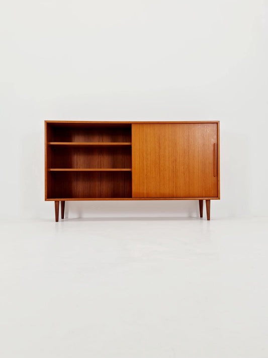 Midcentury vintage Highboard teak German cabinet book case By WK Möbel ,1960s