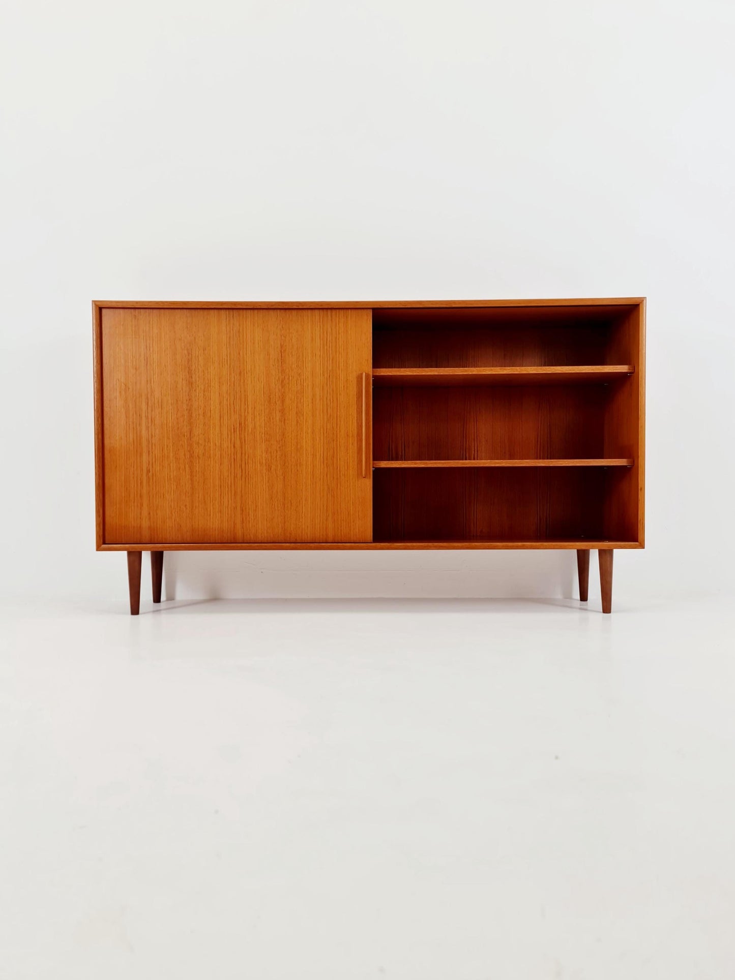Midcentury vintage Highboard teak German cabinet book case By WK Möbel ,1960s