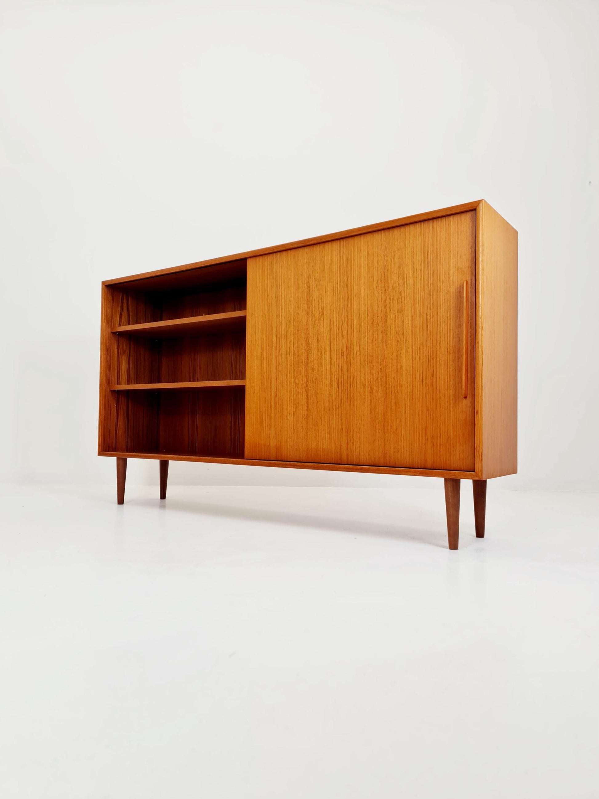 Midcentury vintage Highboard teak German cabinet book case By WK Möbel ,1960s