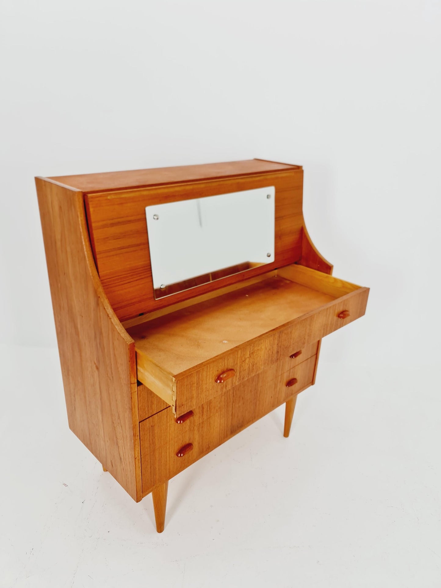 Midcentury vintage Teak secretary / vanity /Make up table By Arne Wahl iversen 1960s