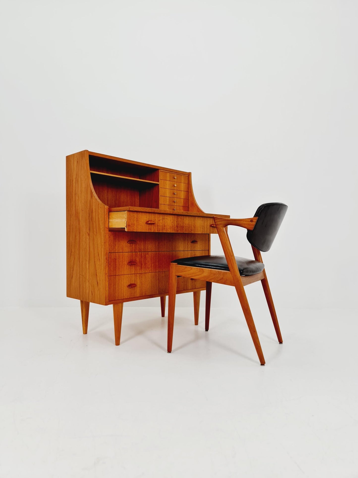 Midcentury vintage Teak secretary / vanity /Make up table By Arne Wahl iversen 1960s