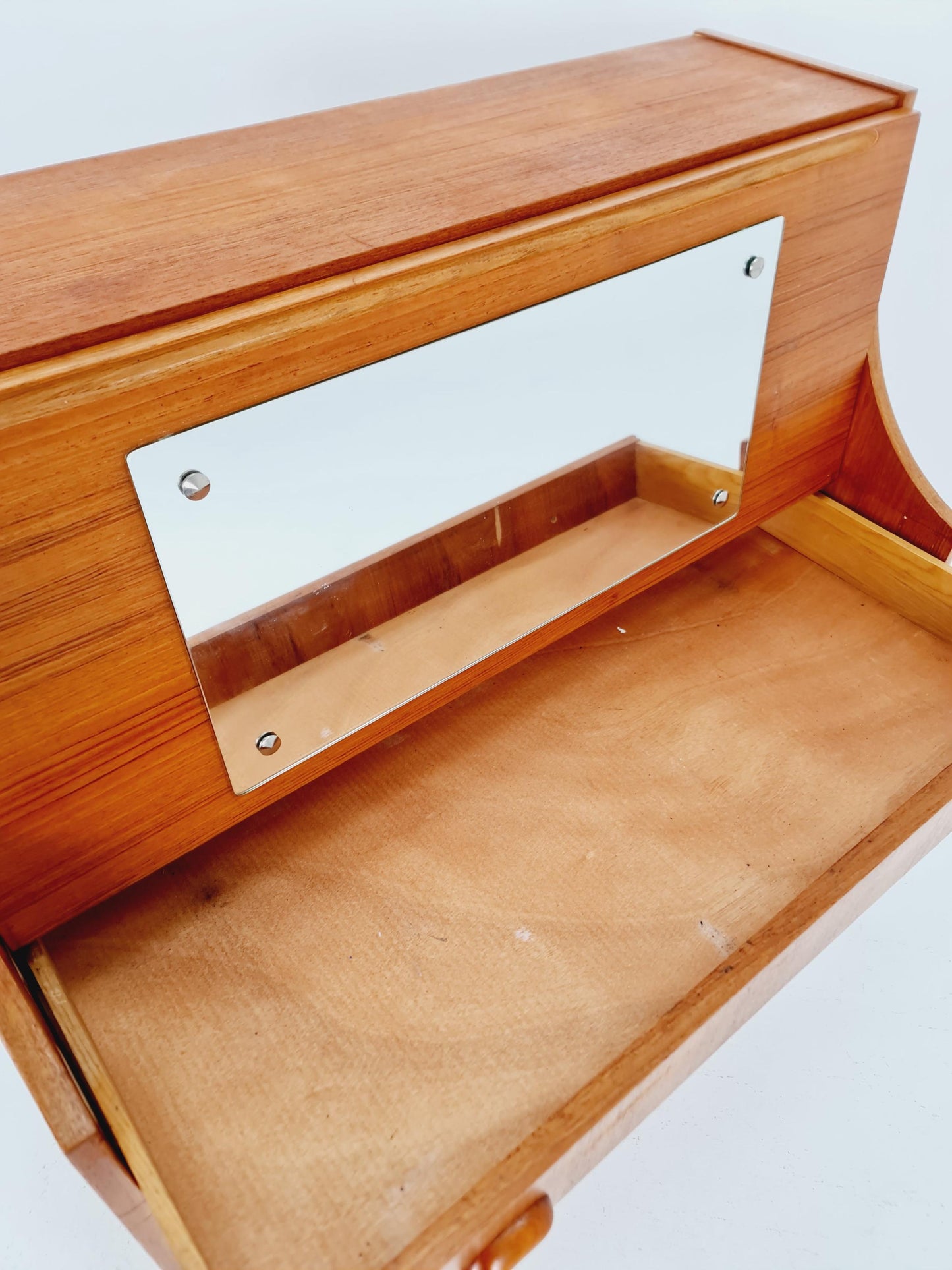 Midcentury vintage Teak secretary / vanity /Make up table By Arne Wahl iversen 1960s