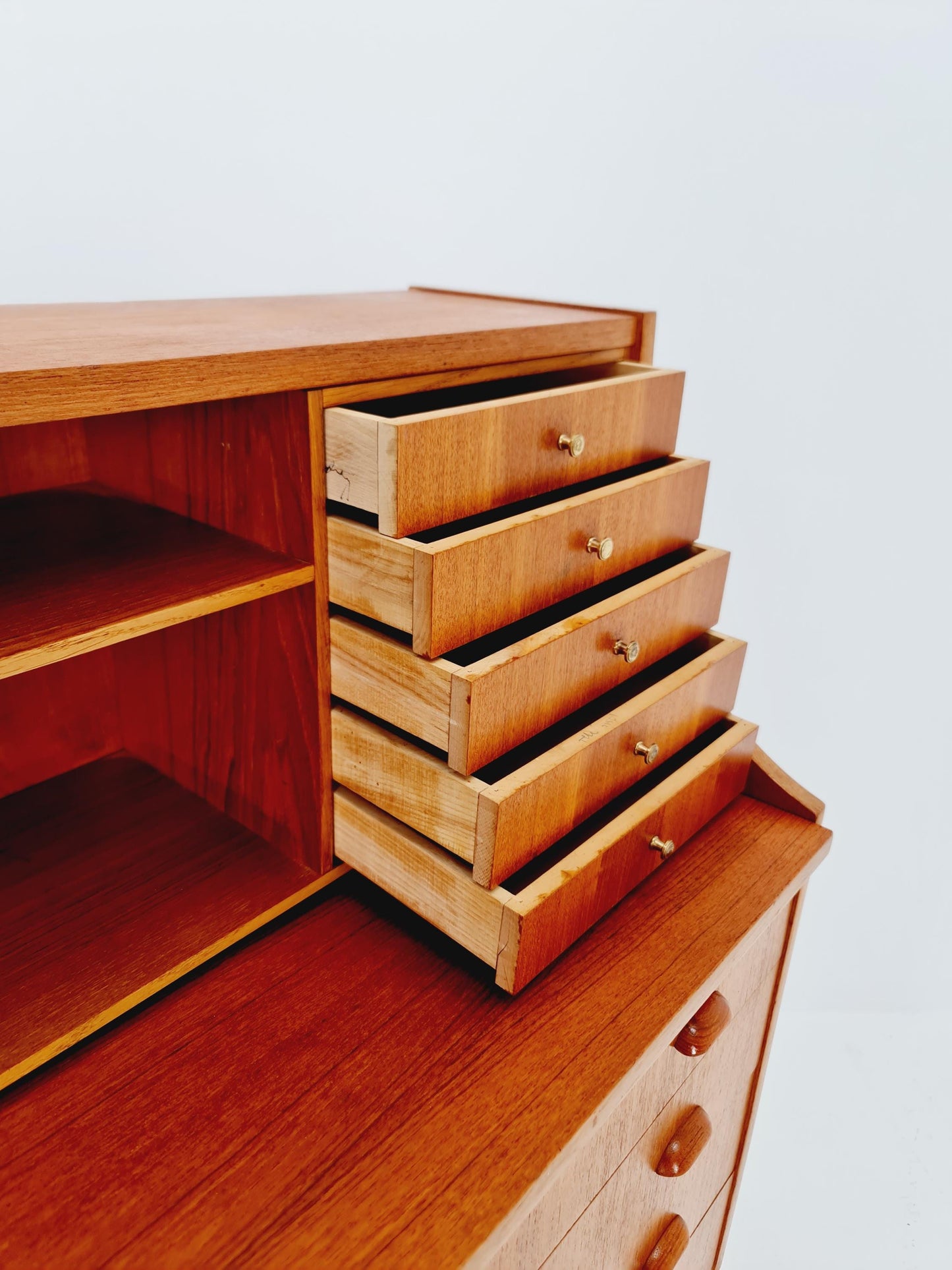 Midcentury vintage Teak secretary / vanity /Make up table By Arne Wahl iversen 1960s