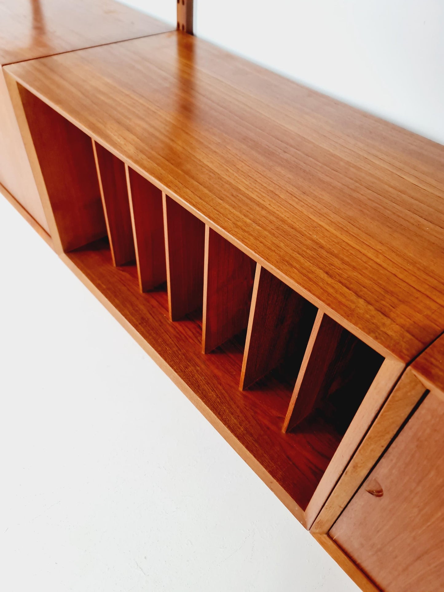 Big Mid century Danish Teak Wall Unit with 3 cabinets by Poul Cadovius for Cado, Denmark, 1960s