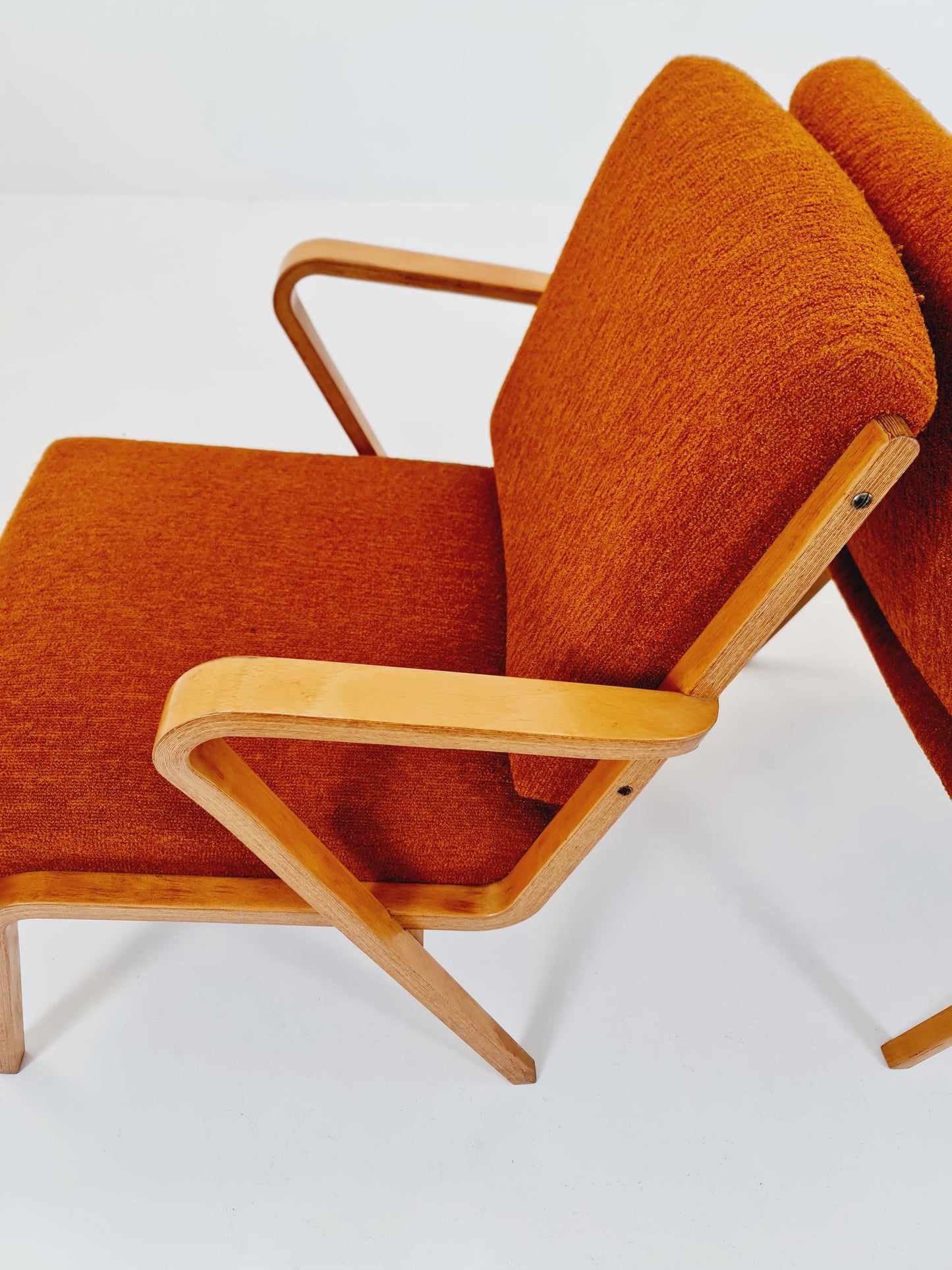 Bau haus pair of German lounge armchair By Selman Selmanagic for VEB Hellerau 1950s