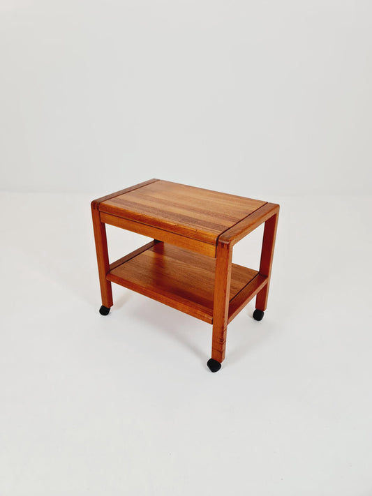 Vintage mid century danish trolley in solid teak/ bar cart By Salling Stolefabrik, 1960s