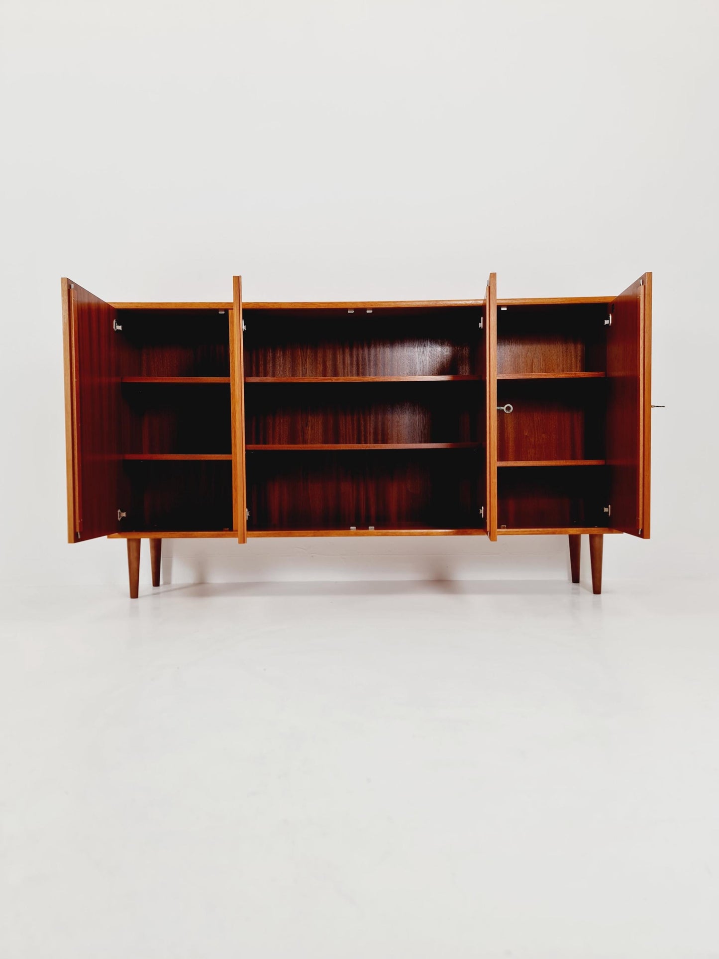 Midcentury vintage Sideboard teak German cabinet book case By WK Möbel ,1960s