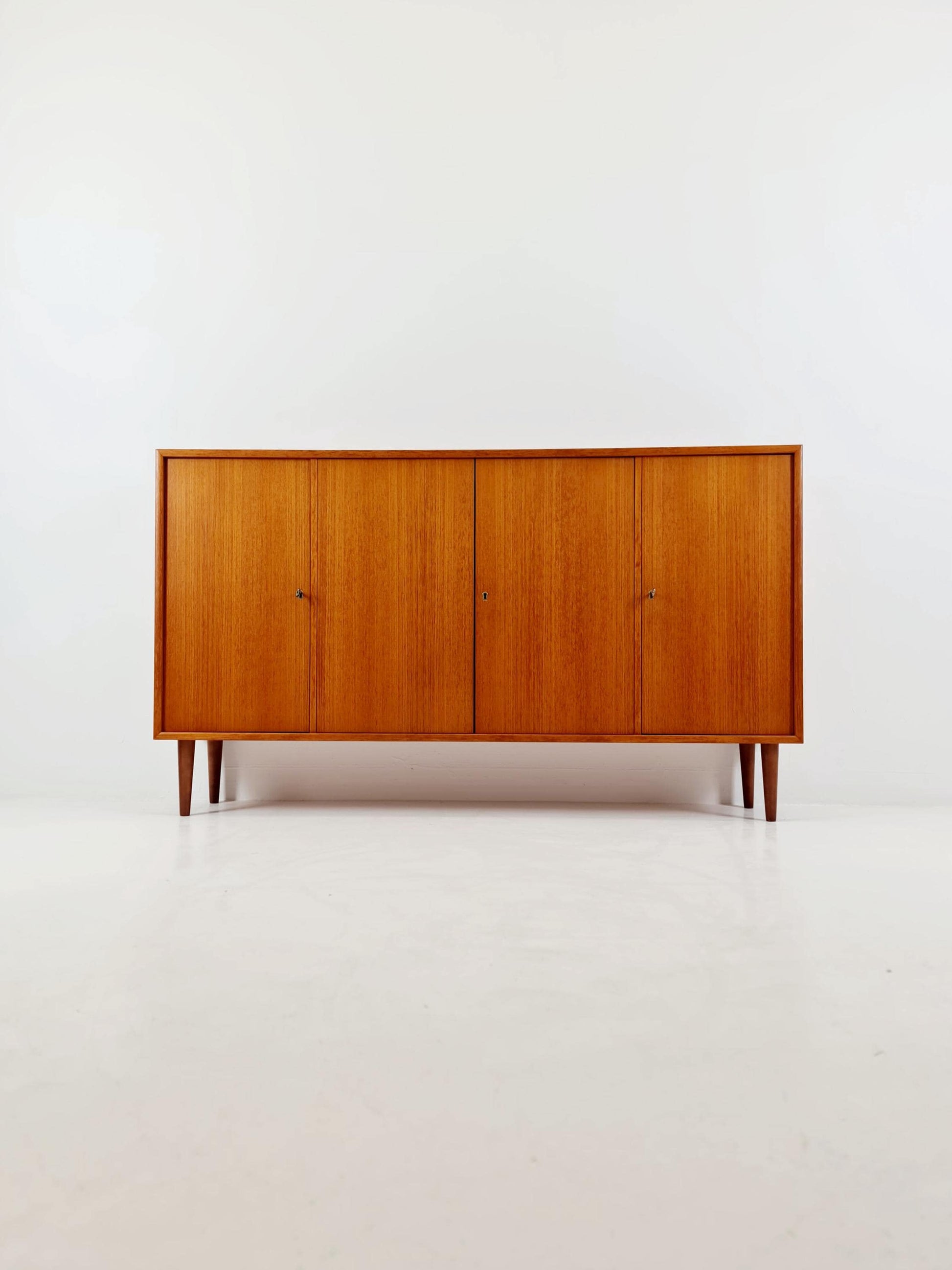 Midcentury vintage Sideboard teak German cabinet book case By WK Möbel ,1960s
