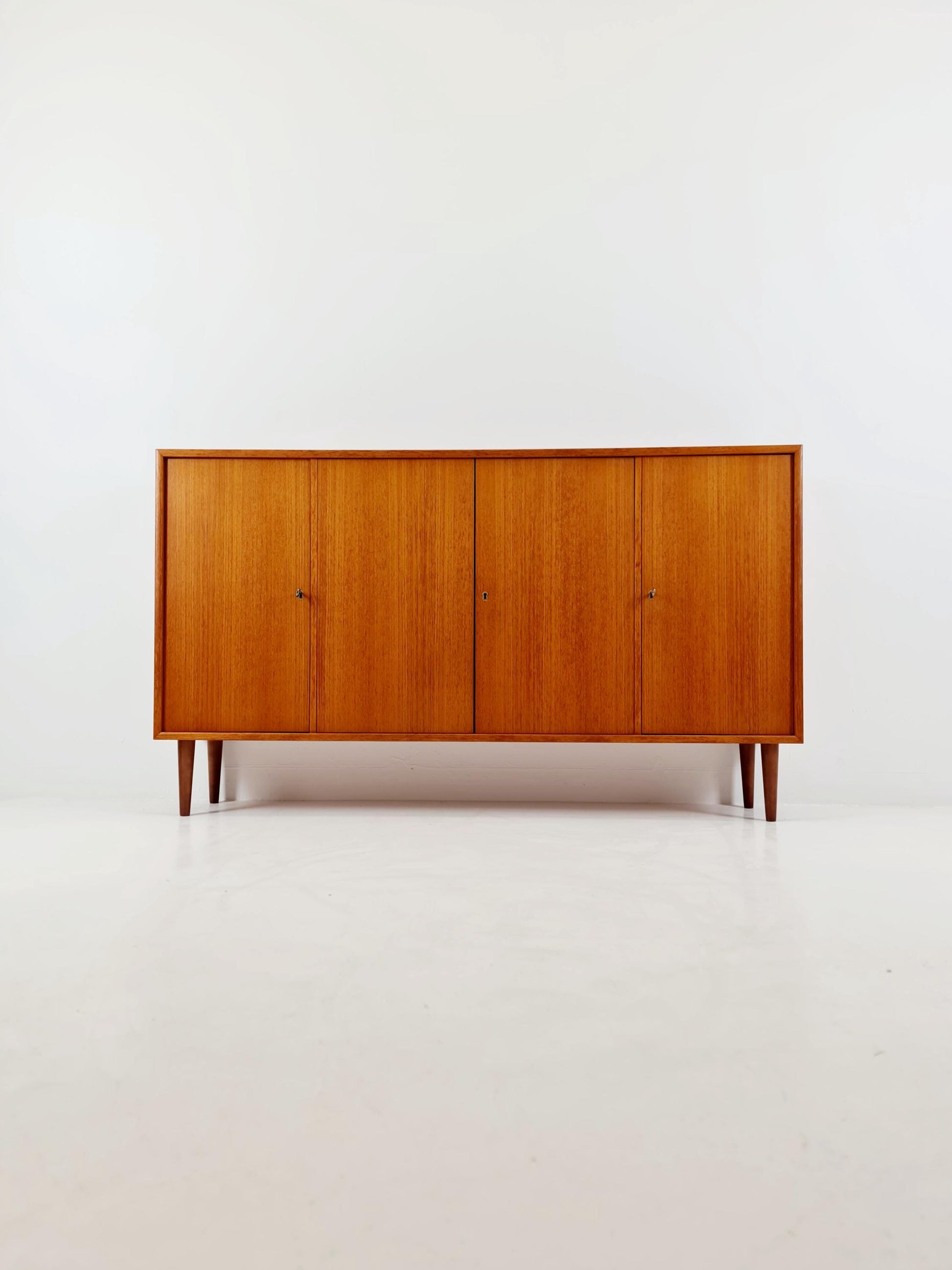 Midcentury vintage Sideboard teak German cabinet book case By WK Möbel ,1960s