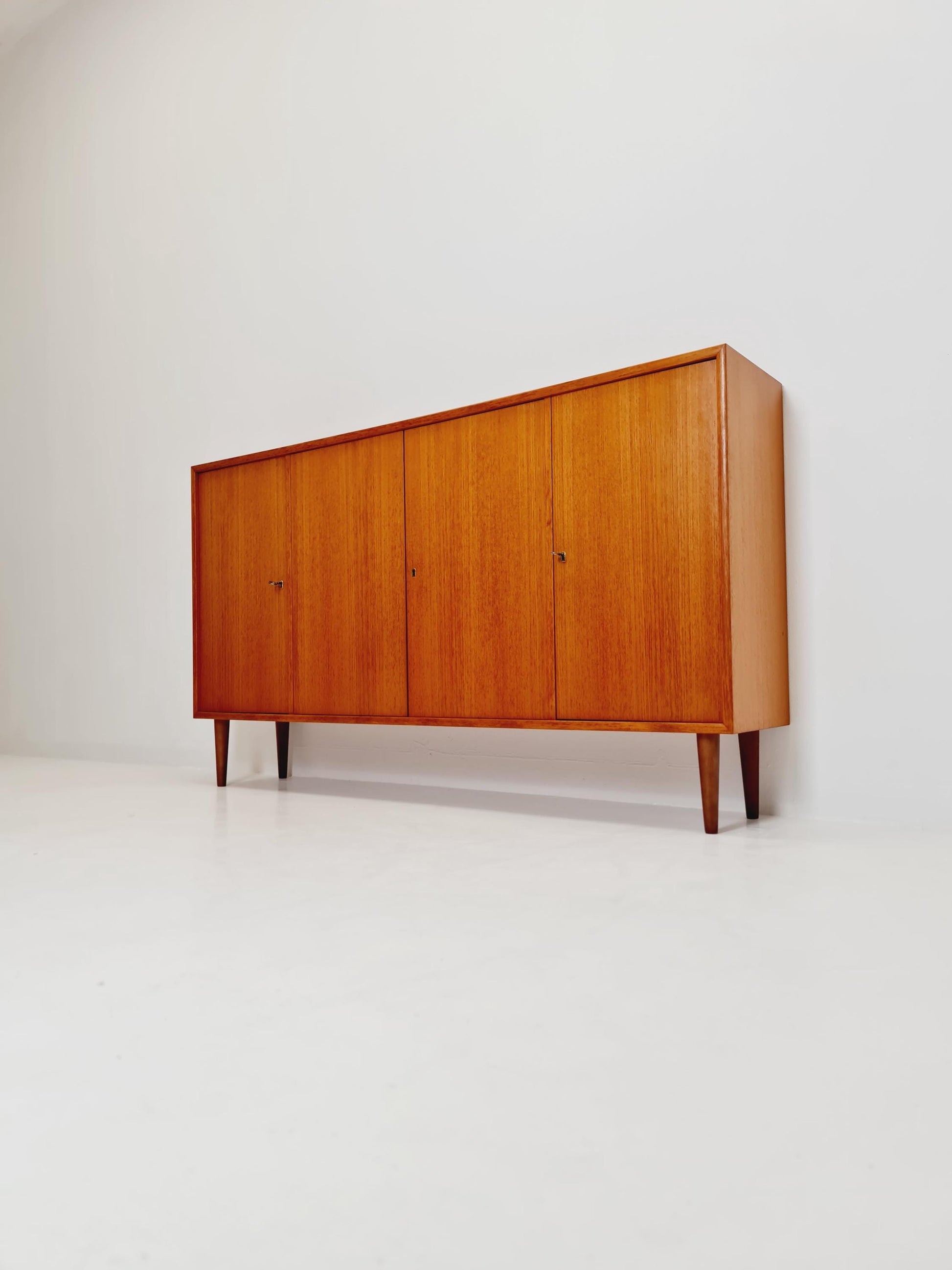 Midcentury vintage Sideboard teak German cabinet book case By WK Möbel ,1960s