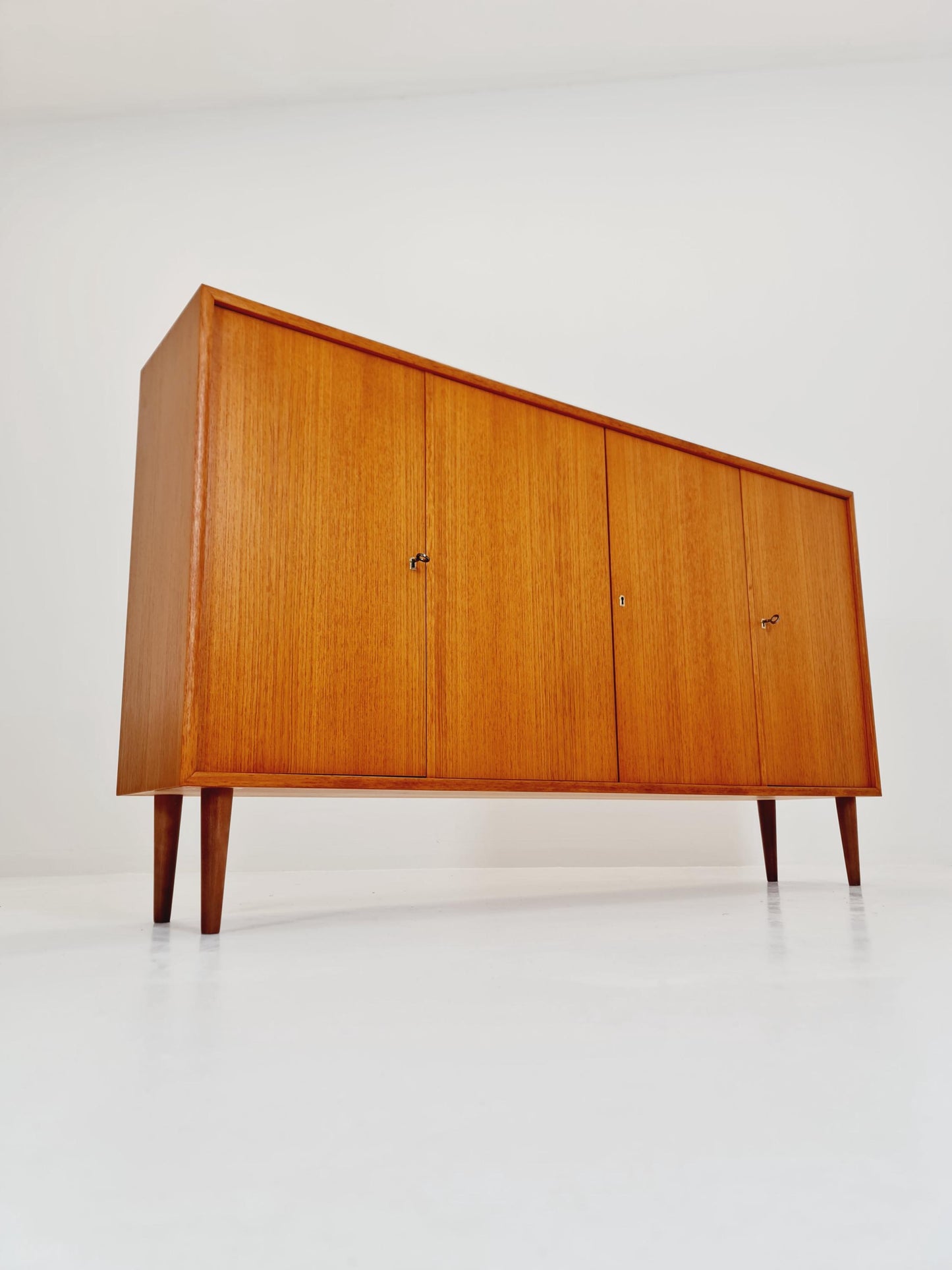 Midcentury vintage Sideboard teak German cabinet book case By WK Möbel ,1960s