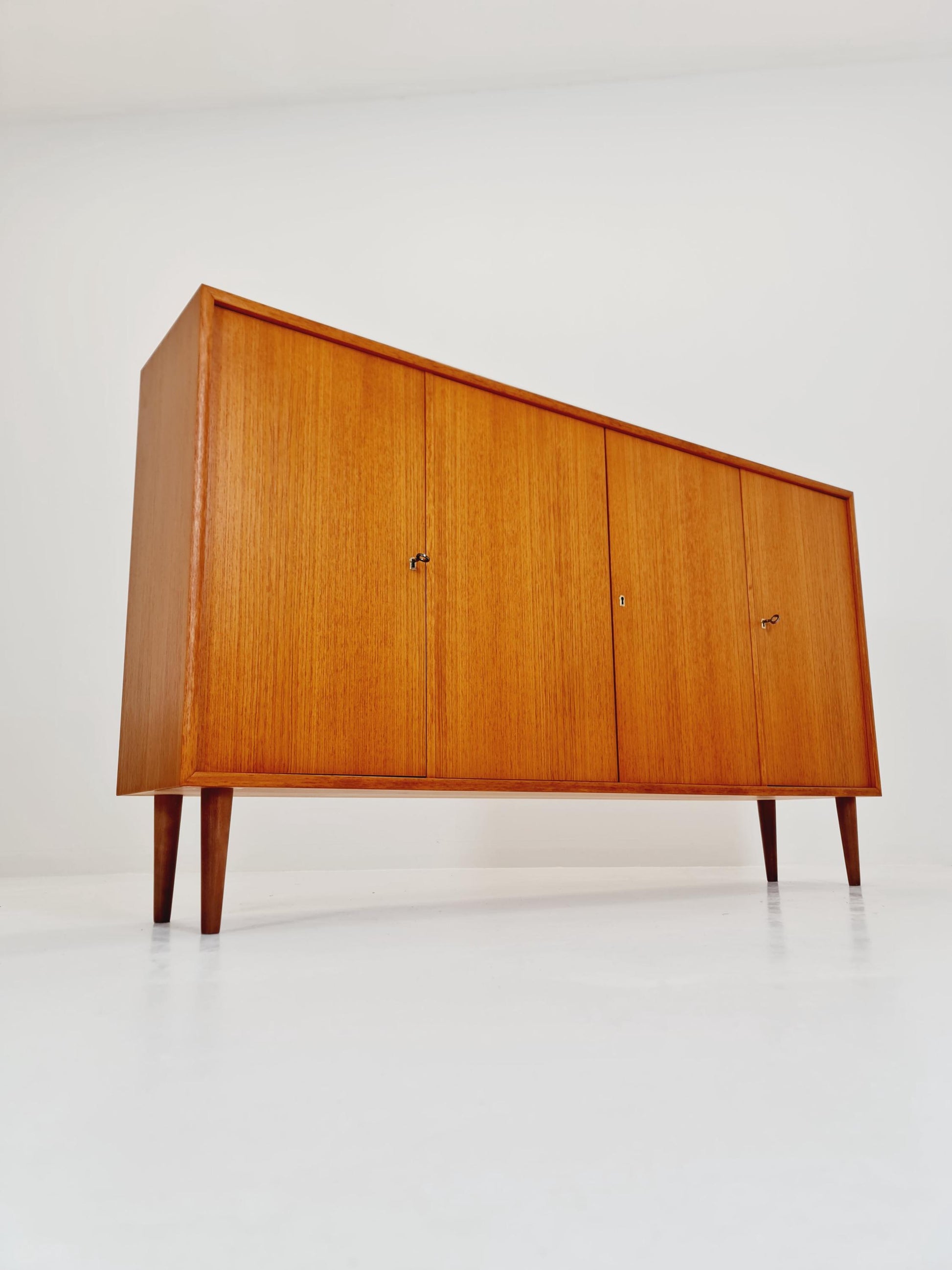 Midcentury vintage Sideboard teak German cabinet book case By WK Möbel ,1960s