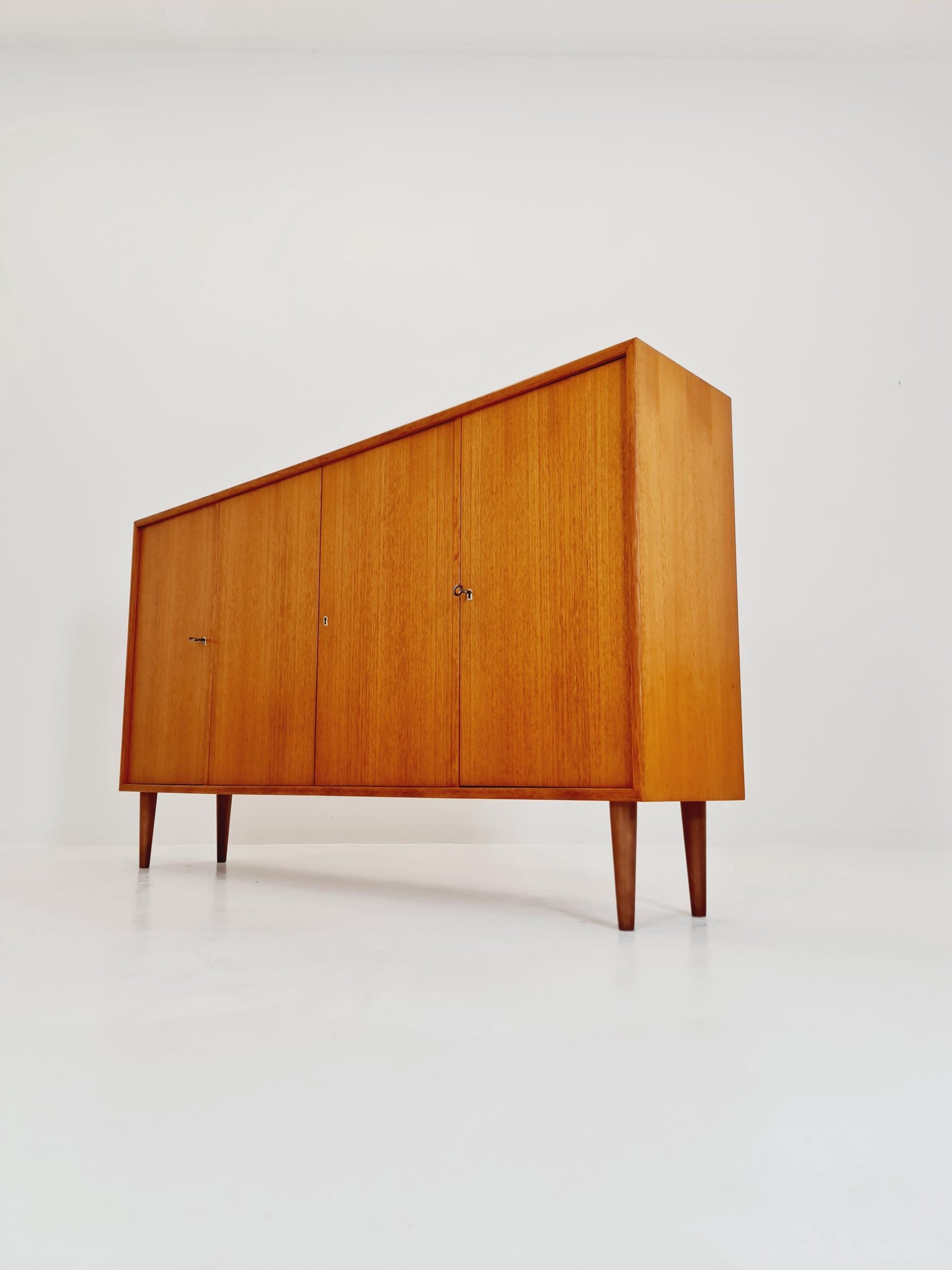 Midcentury vintage Sideboard teak German cabinet book case By WK Möbel ,1960s