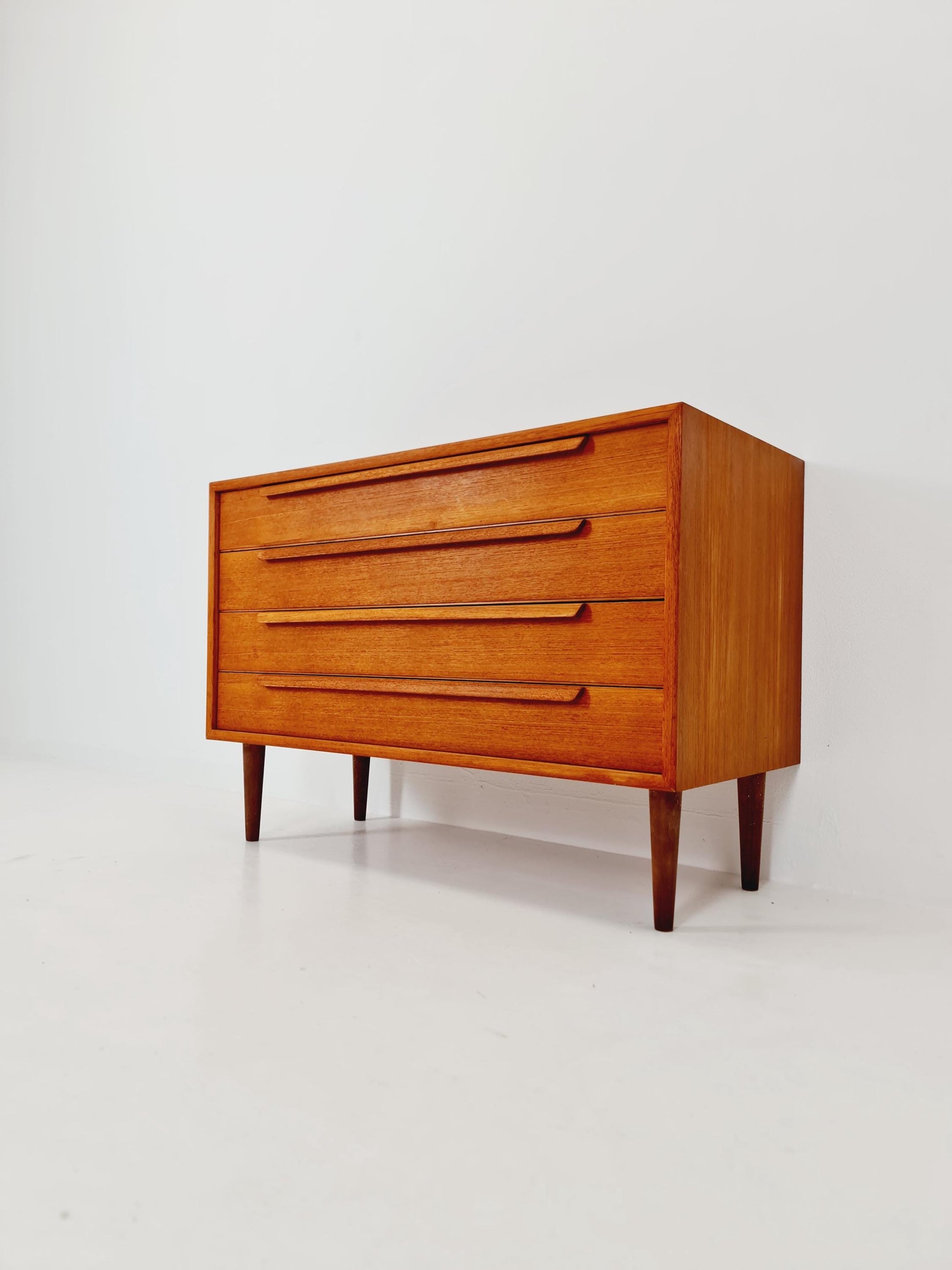 Mid century Modern German teak chest of drawers by WK möbel, 1960s