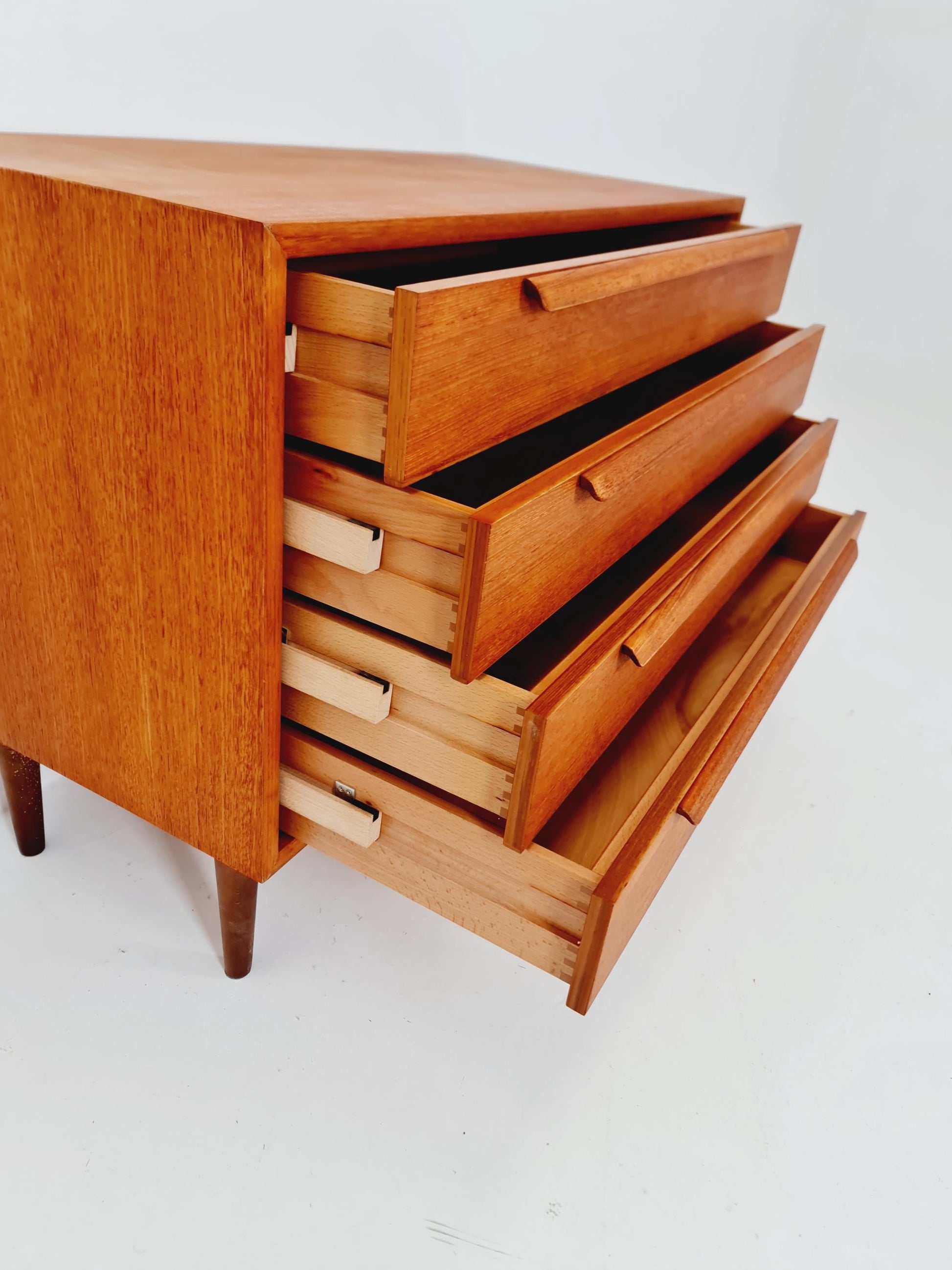 Mid century Modern German teak chest of drawers by WK möbel, 1960s