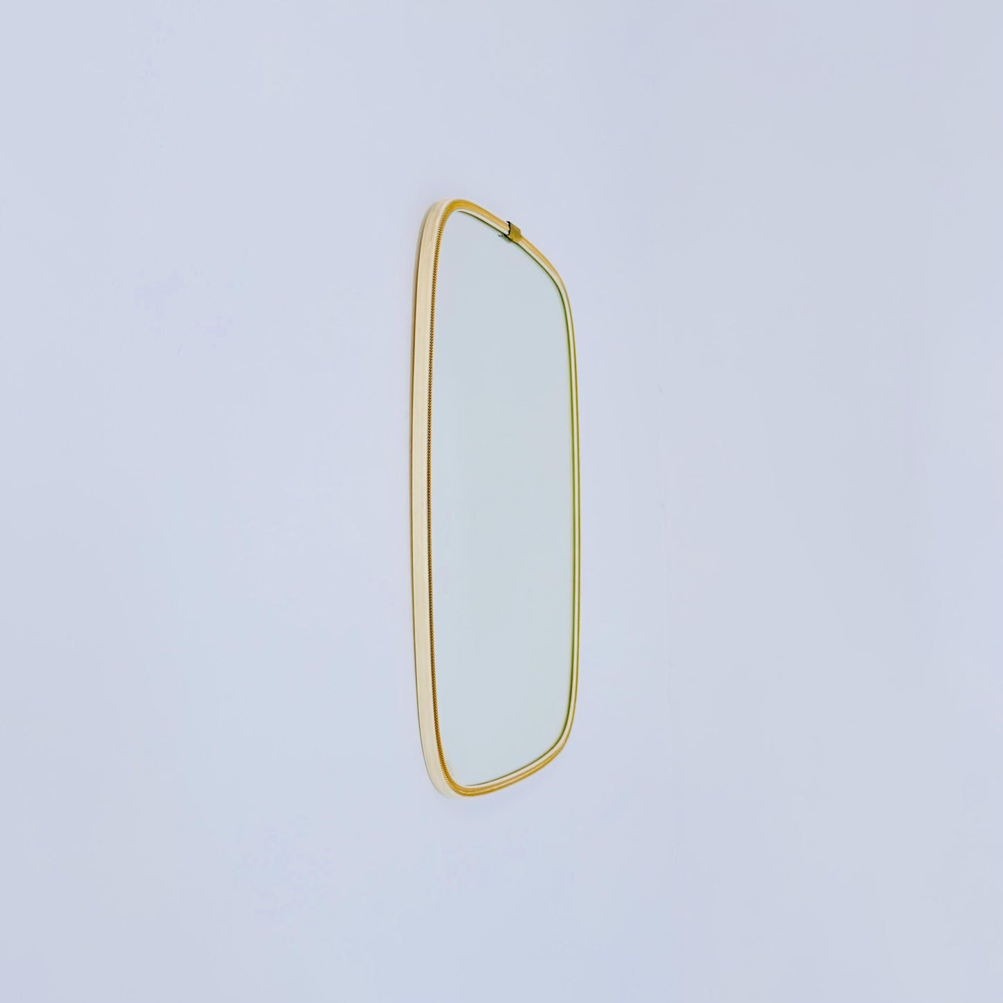 Large Mid-Century Modern wall mirror with brass frame by Münchener Zierspiegel, 1950s