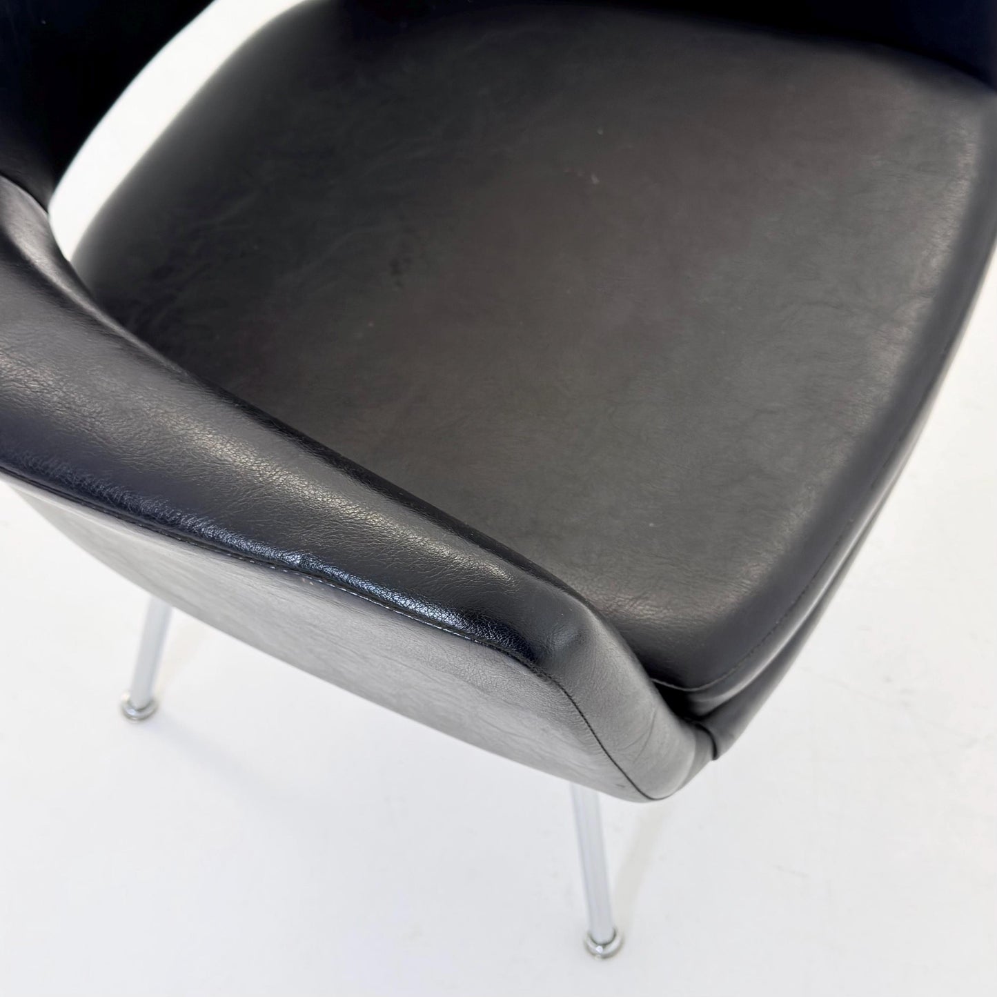 Mid century Olli Mannermaa black Leather Kilta armchair by Eugen Schmidt & Cassina Martela 1970s