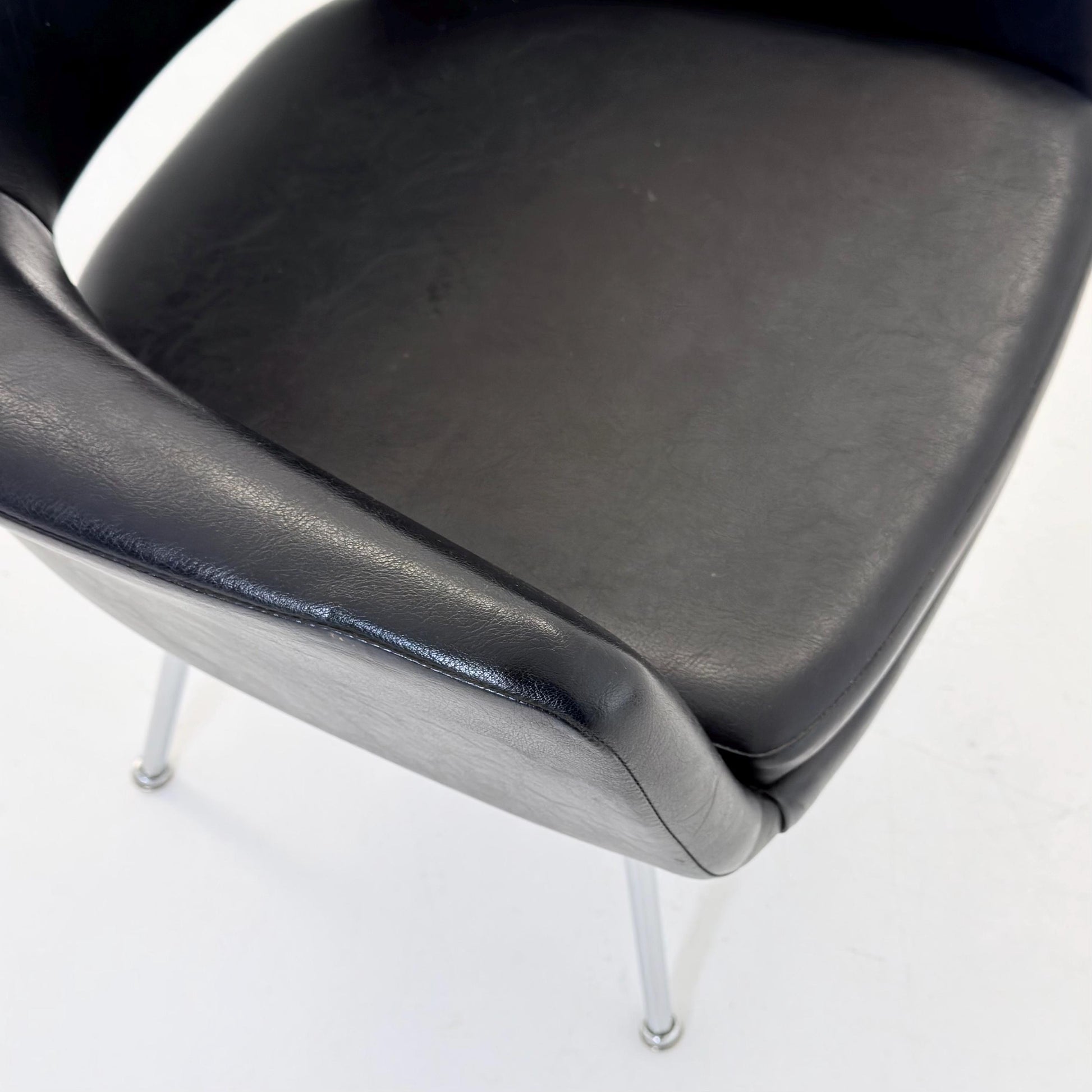 Mid century Olli Mannermaa black Leather Kilta armchair by Eugen Schmidt & Cassina Martela 1970s