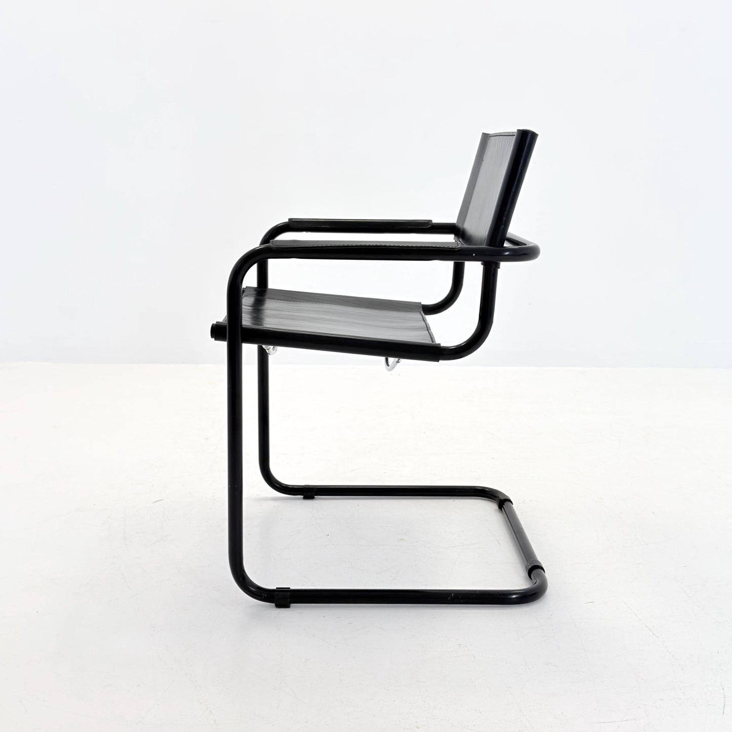 Mid Century Bauhaus black edition Armchair by Marcel Breuer & Mart Stam Italy, 1980s