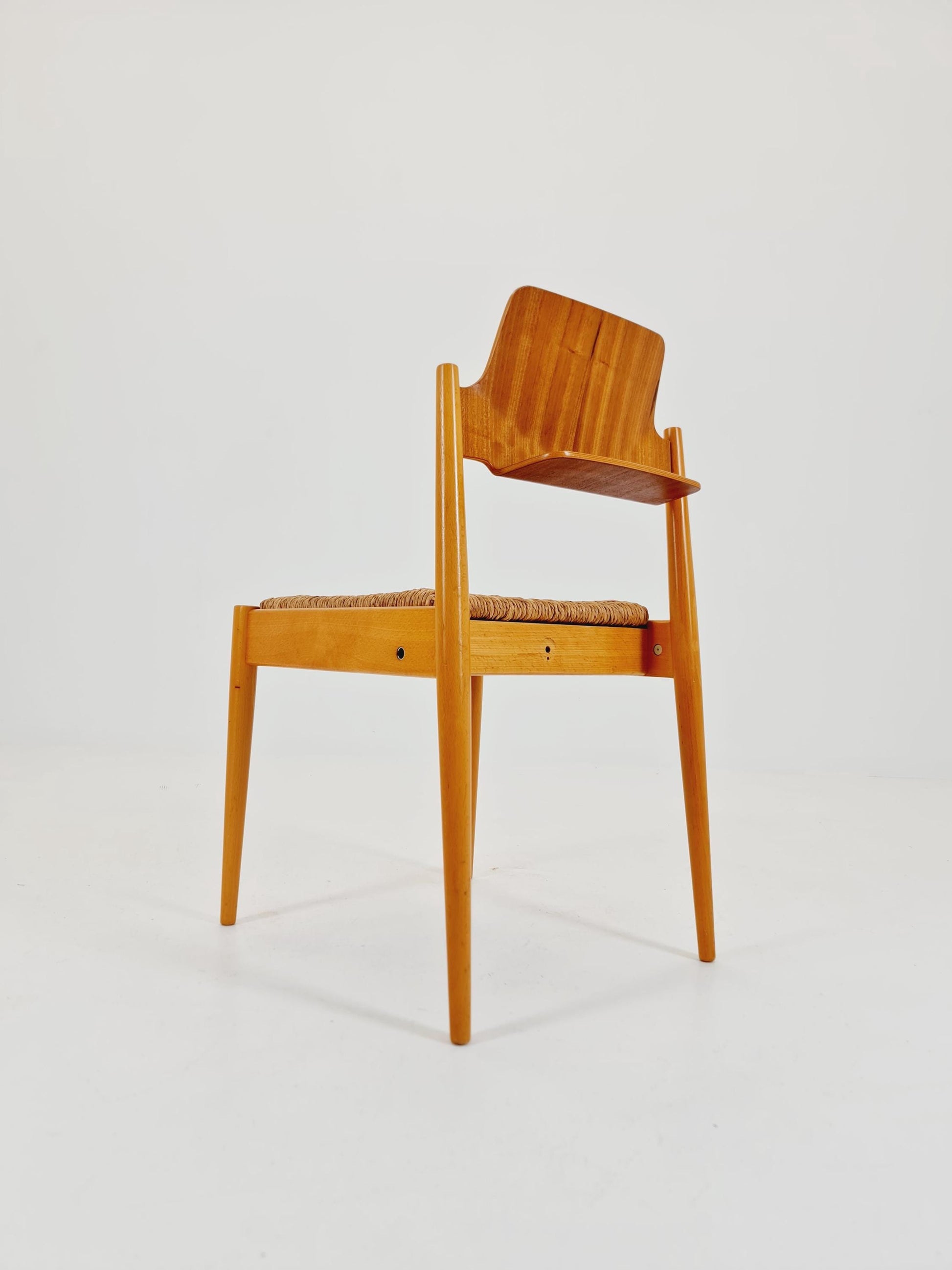 Vintage Teak German Dining Chair by Egon Eiermann for Wilde and Spieth , 1950s,