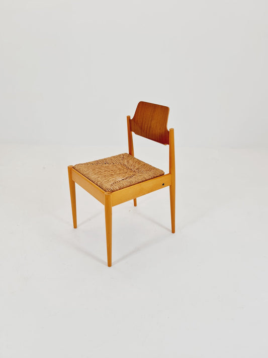Vintage Teak German Dining Chair by Egon Eiermann for Wilde and Spieth , 1950s,