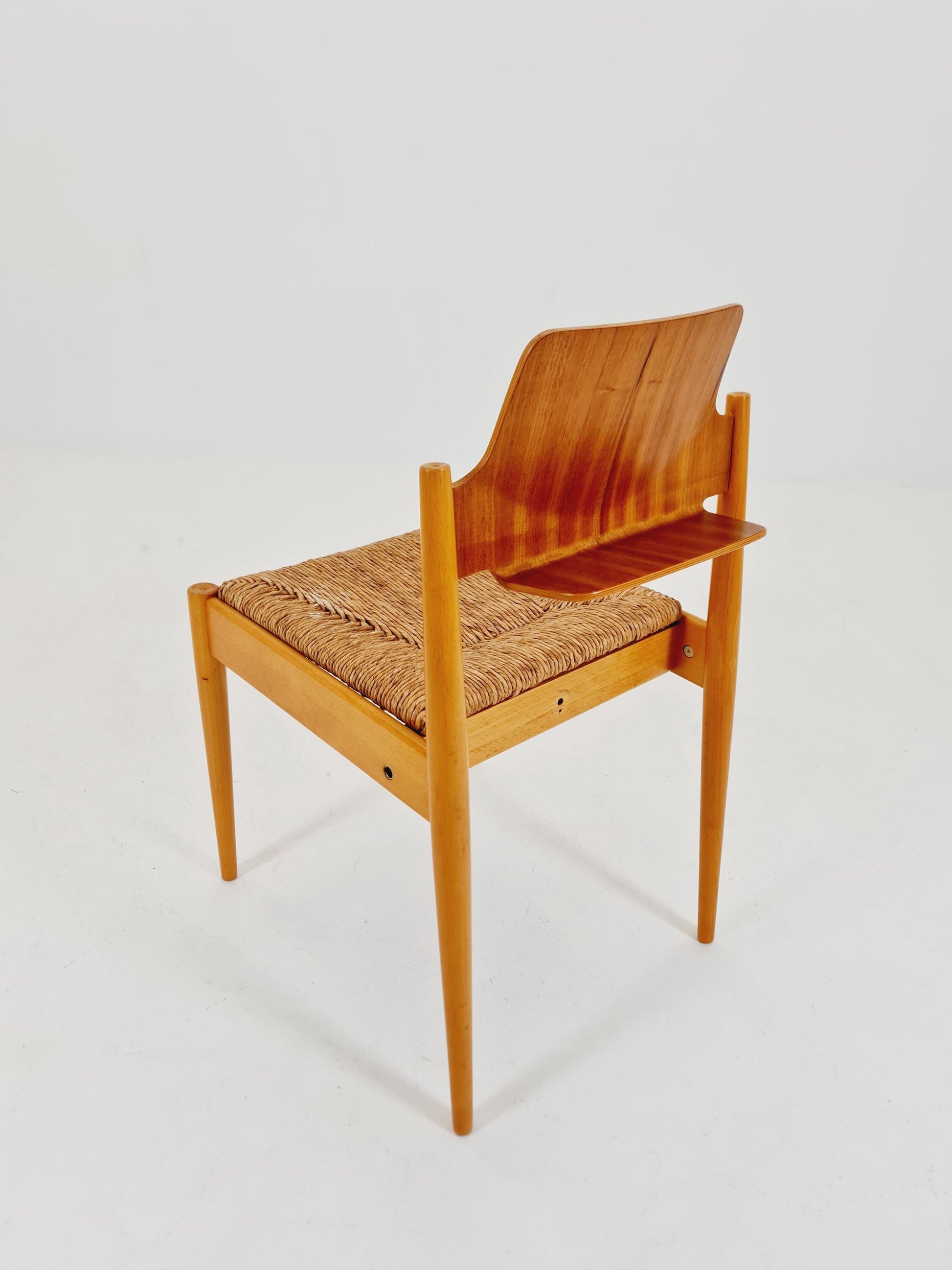 Vintage Teak German Dining Chair by Egon Eiermann for Wilde and Spieth , 1950s,