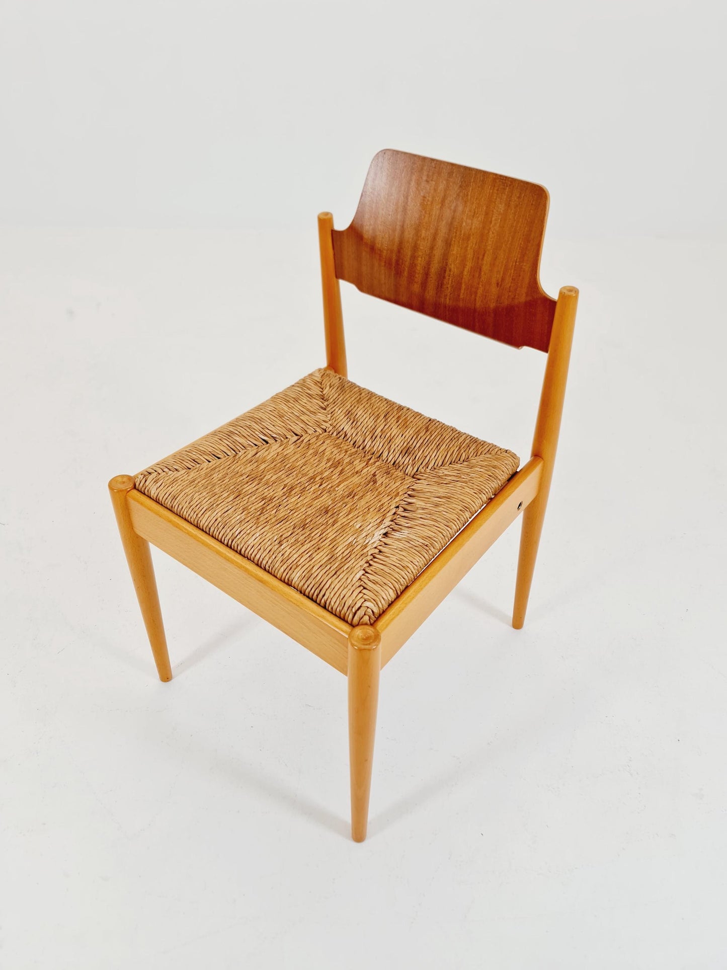 Vintage Teak German Dining Chair by Egon Eiermann for Wilde and Spieth , 1950s,