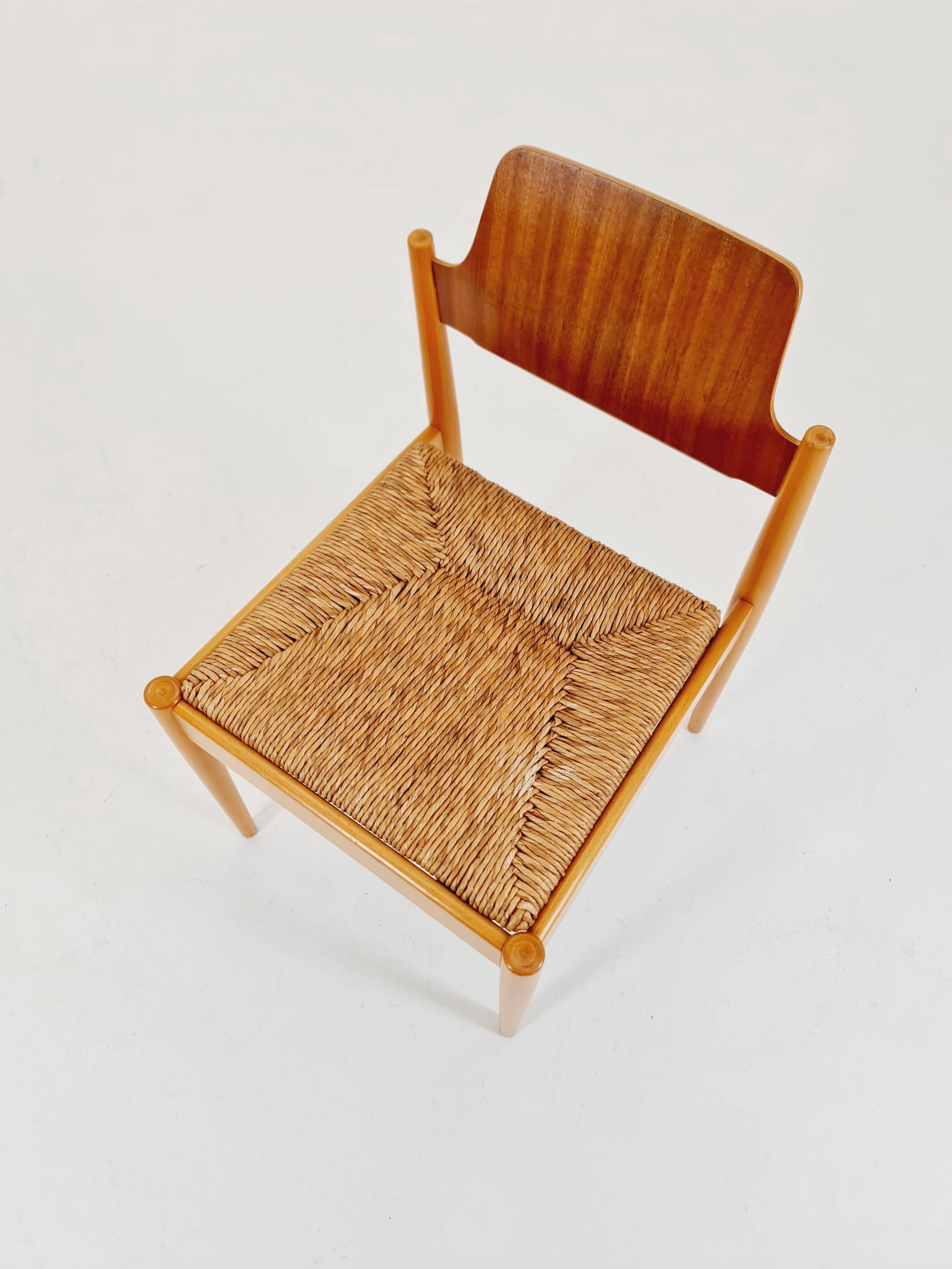 Vintage Teak German Dining Chair by Egon Eiermann for Wilde and Spieth , 1950s,