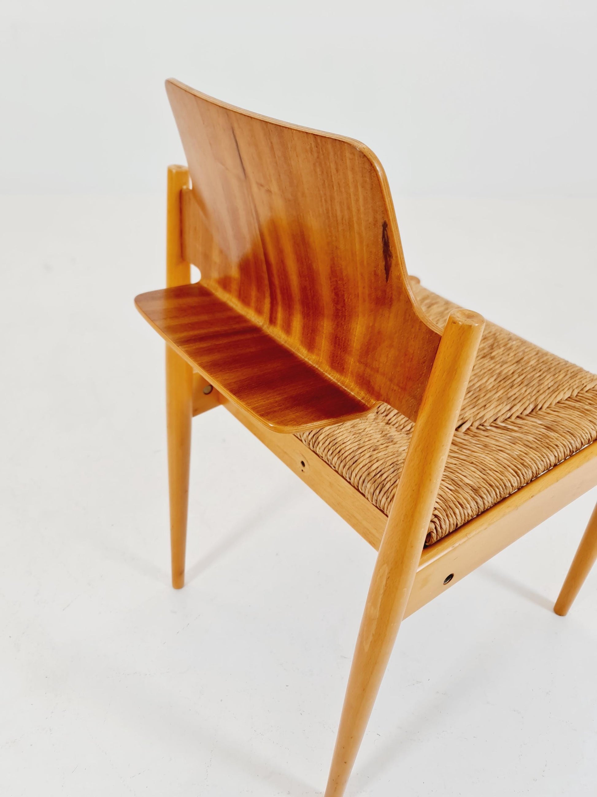 Vintage Teak German Dining Chair by Egon Eiermann for Wilde and Spieth , 1950s,
