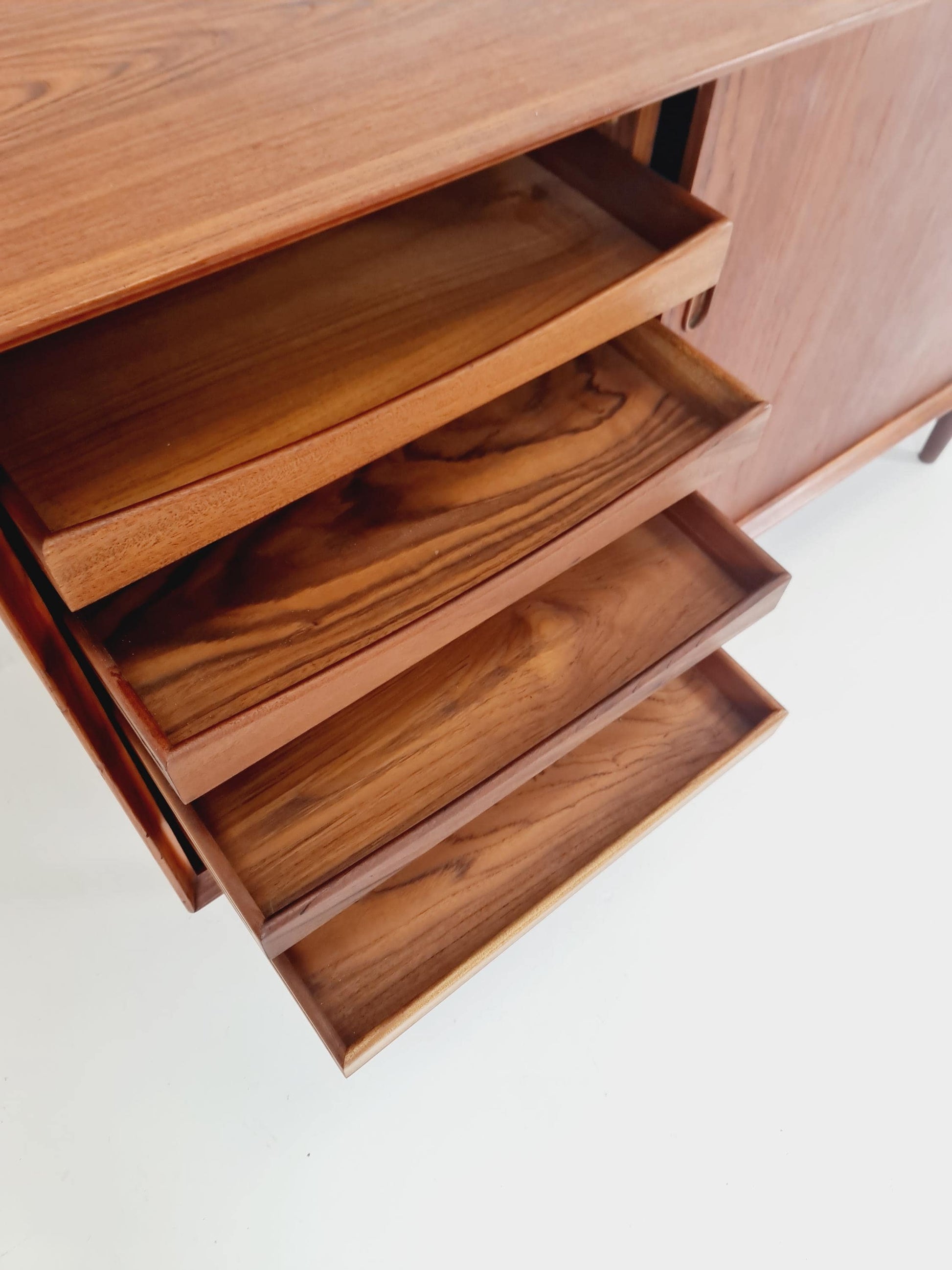 Rare Mid century Dansih Teak Sideboard with Revolving doors by Arne Vodder for Sebast , 1960s