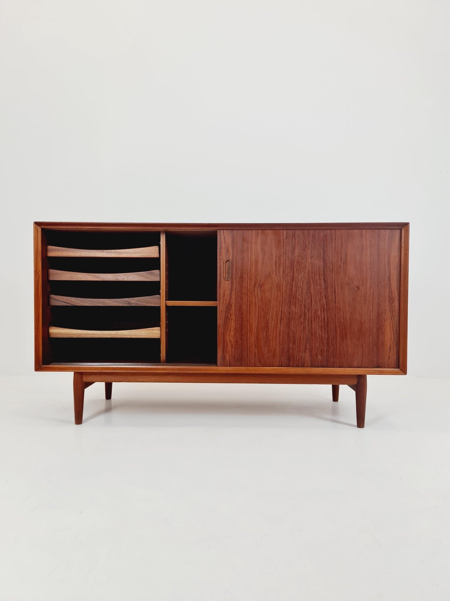 Rare Mid century Dansih Teak Sideboard with Revolving doors by Arne Vodder for Sebast , 1960s