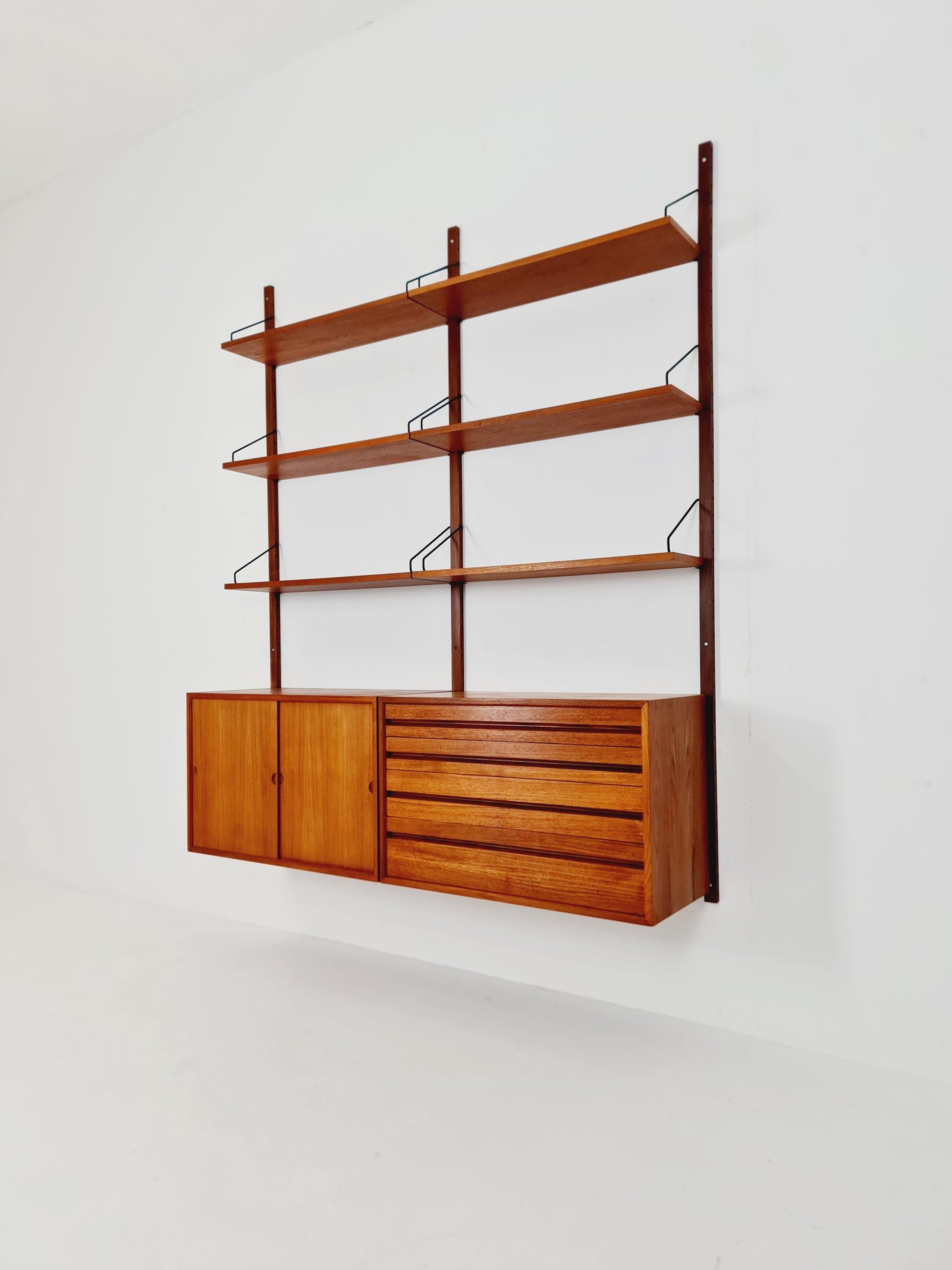 Mid century Danish Teak Wall Unit by Poul Cadovius for Cado, Denmark, 1960s